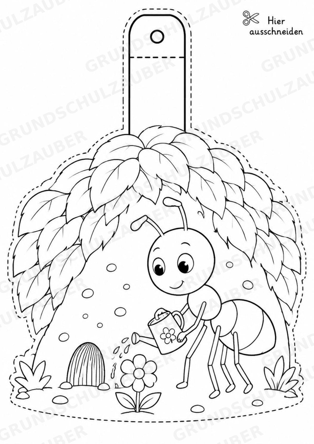 Ameisen – Fensterdeko – Basteln – Ausmalbild – Ausschneiden – 15 Vorlagen – Materialseite 5