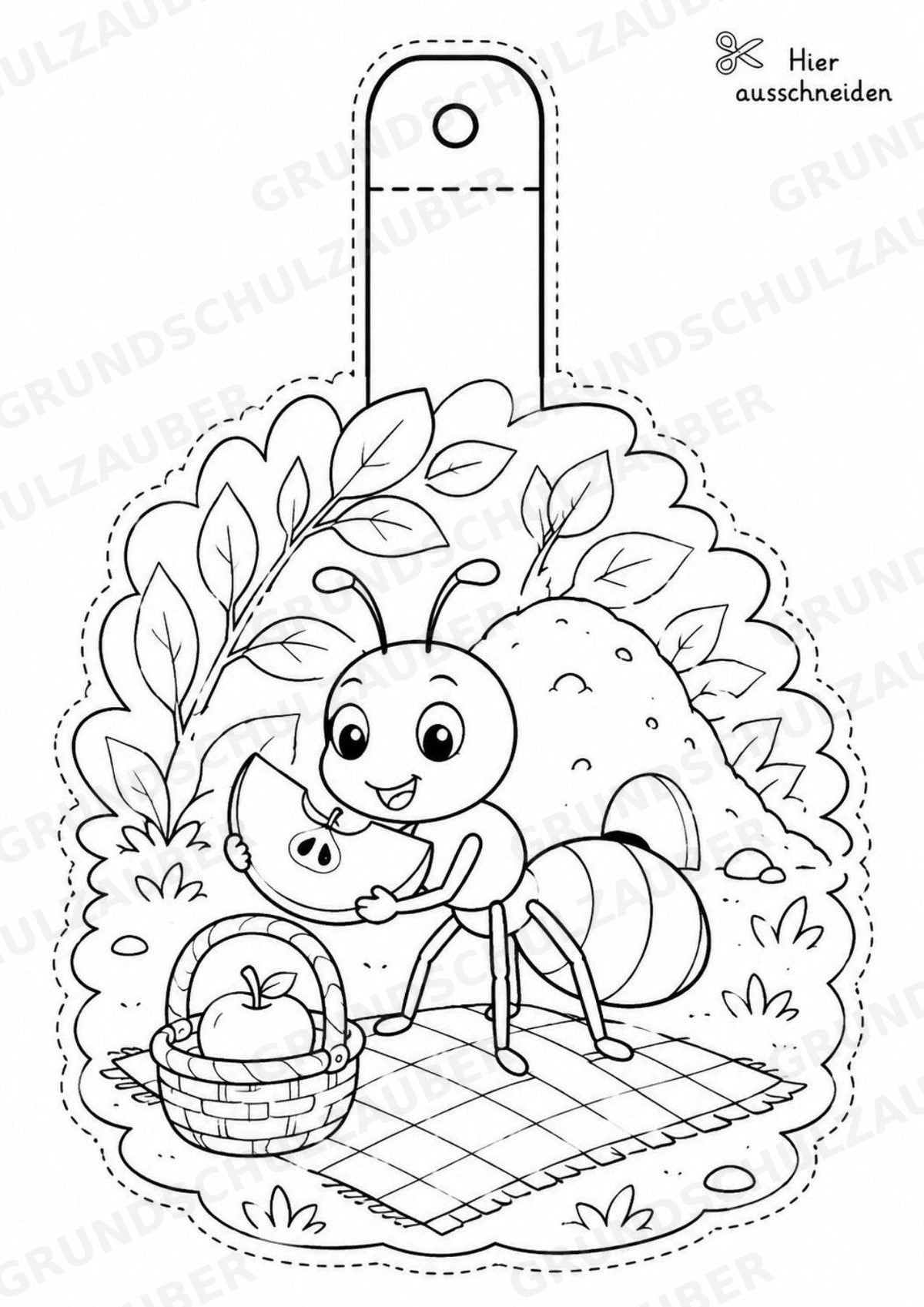 Ameisen – Fensterdeko – Basteln – Ausmalbild – Ausschneiden – 15 Vorlagen – Materialseite 8