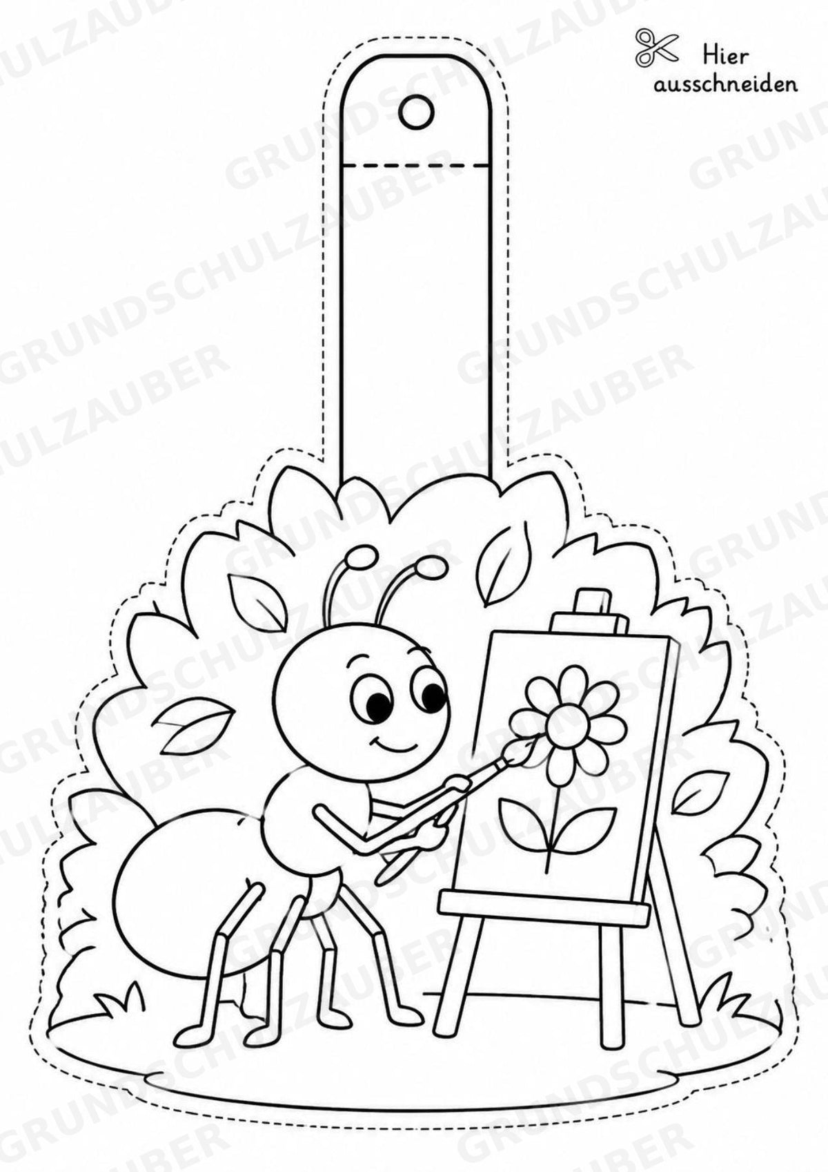 Ameisen – Fensterdeko – Basteln – Ausmalbild – Ausschneiden – 15 Vorlagen – Materialseite 9