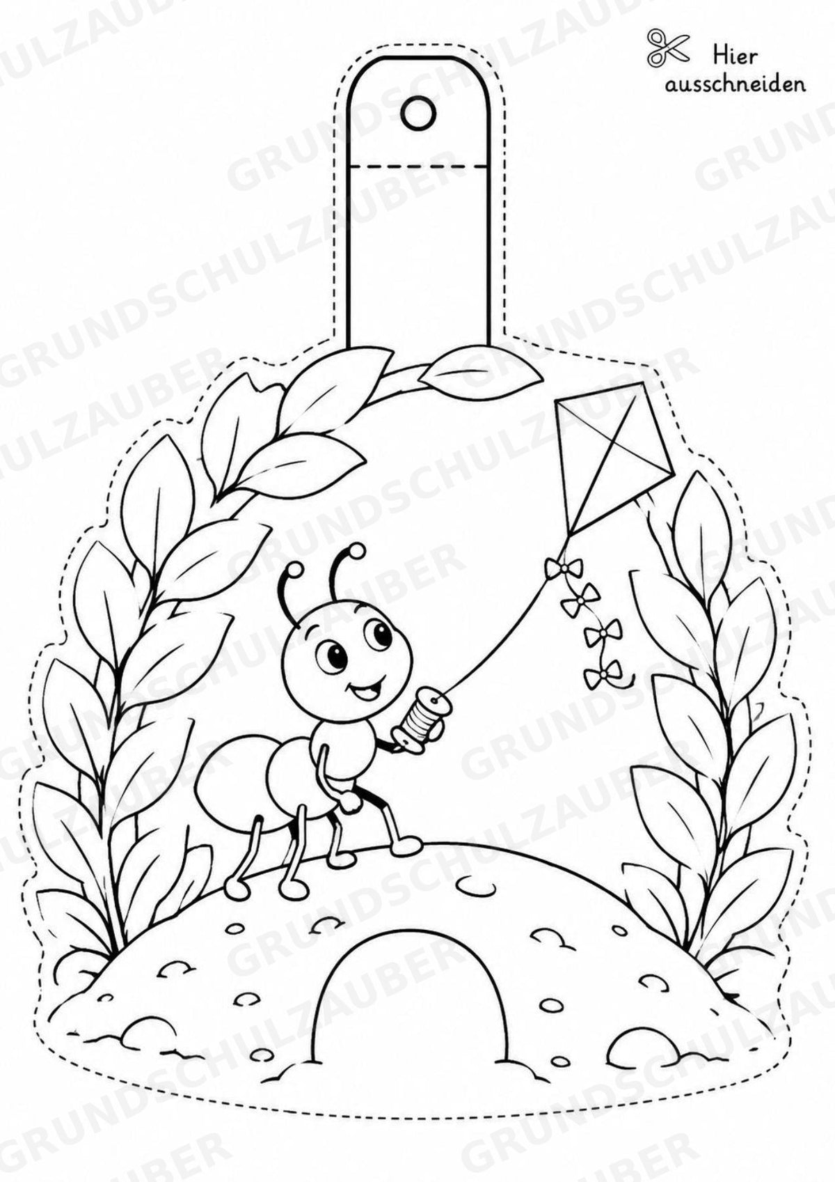 Ameisen – Fensterdeko – Basteln – Ausmalbild – Ausschneiden – 15 Vorlagen – Materialseite 15