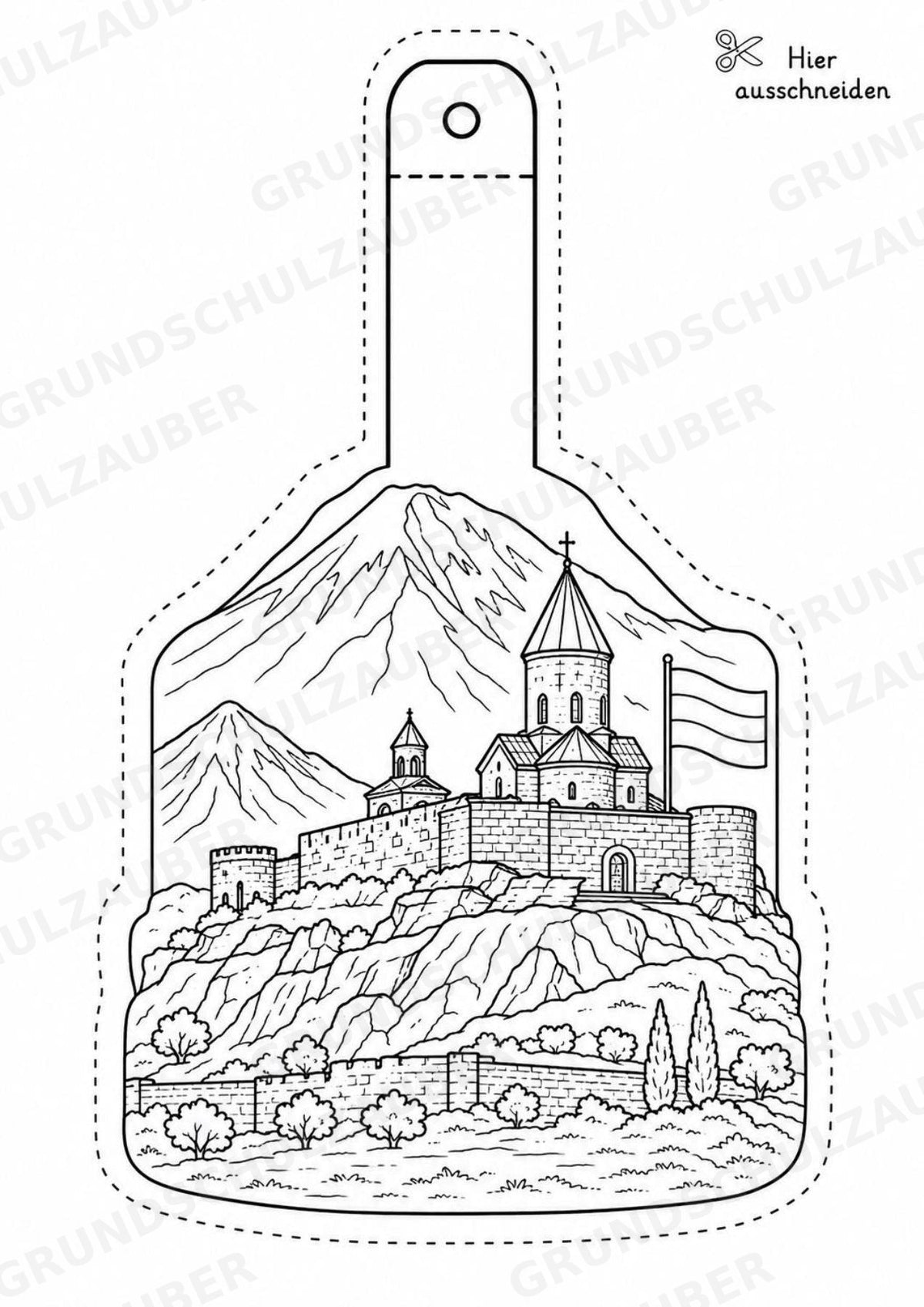 Armenien – Fensterdeko – Basteln – Ausmalbild – Ausschneiden – 15 Vorlagen – Materialseite 2