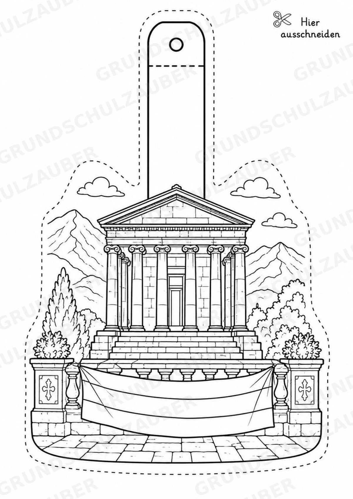 Armenien – Fensterdeko – Basteln – Ausmalbild – Ausschneiden – 15 Vorlagen – Materialseite 3