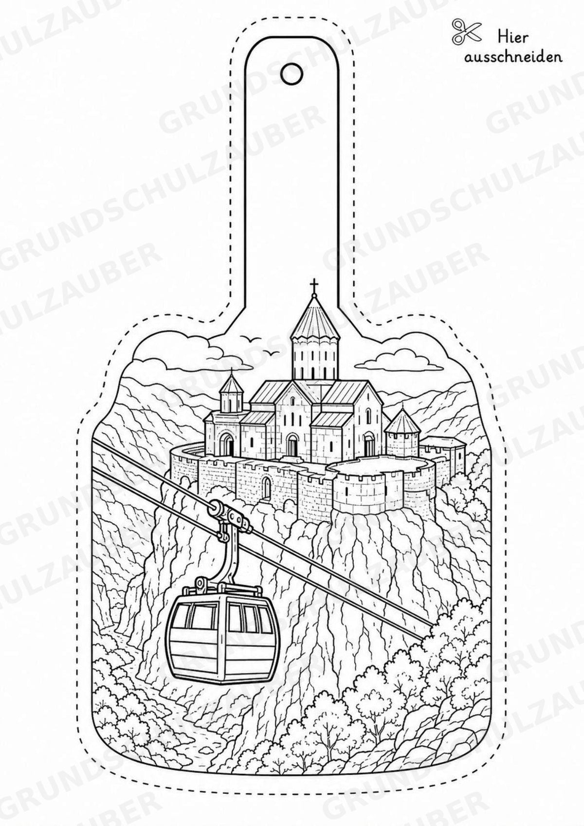 Armenien – Fensterdeko – Basteln – Ausmalbild – Ausschneiden – 15 Vorlagen – Materialseite 5