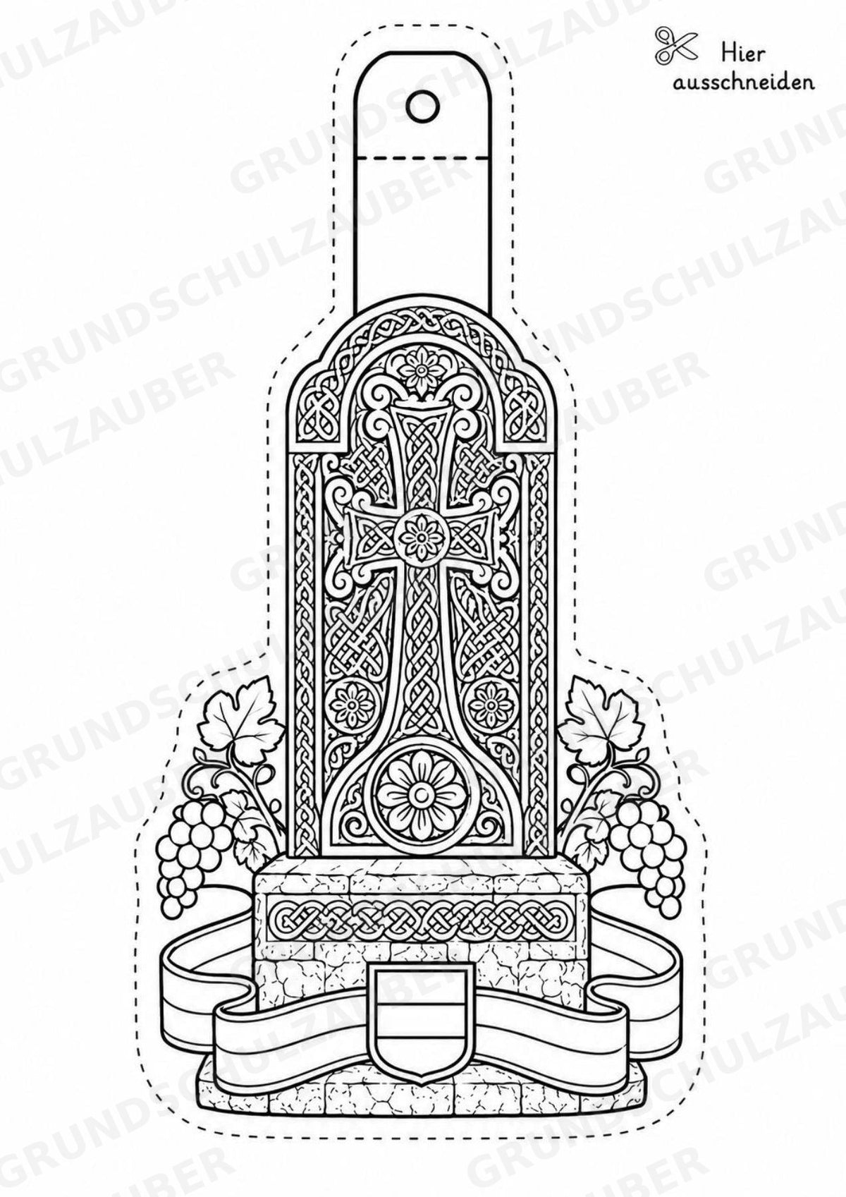 Armenien – Fensterdeko – Basteln – Ausmalbild – Ausschneiden – 15 Vorlagen – Materialseite 8