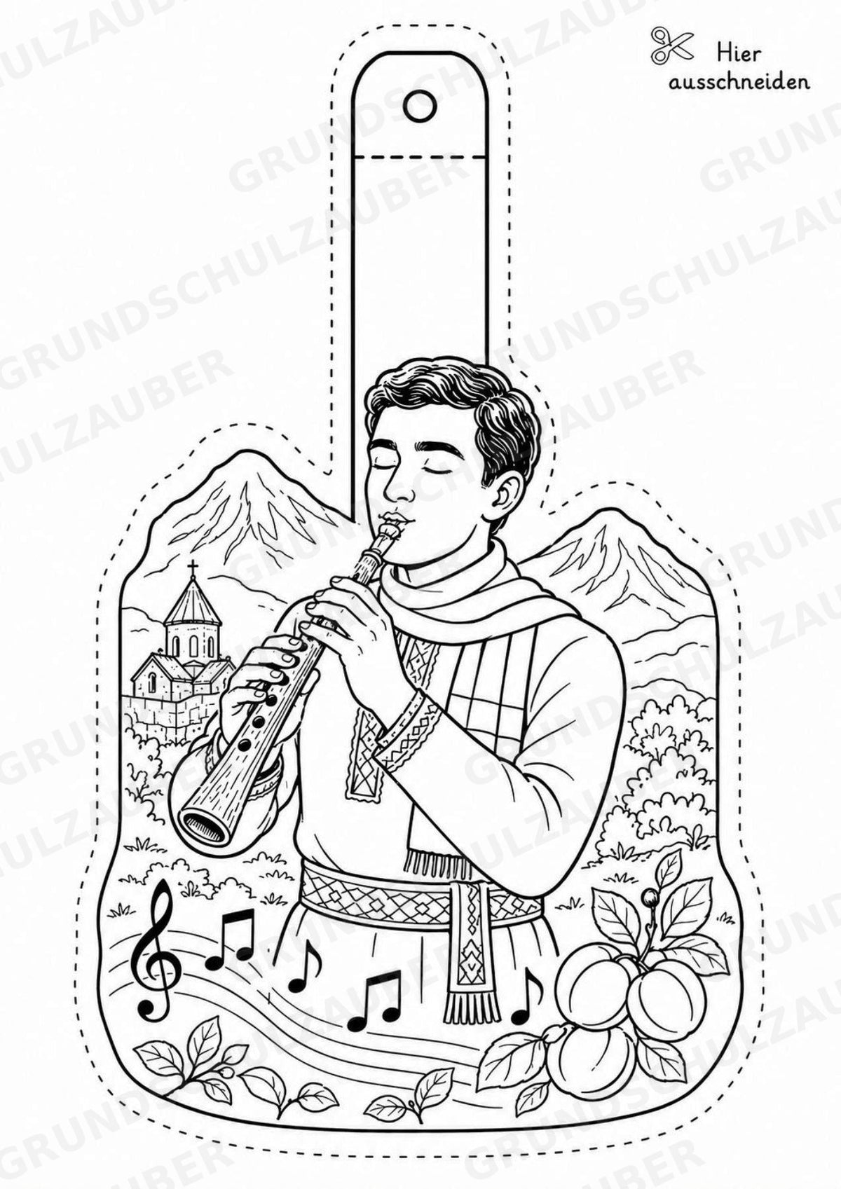 Armenien – Fensterdeko – Basteln – Ausmalbild – Ausschneiden – 15 Vorlagen – Materialseite 9