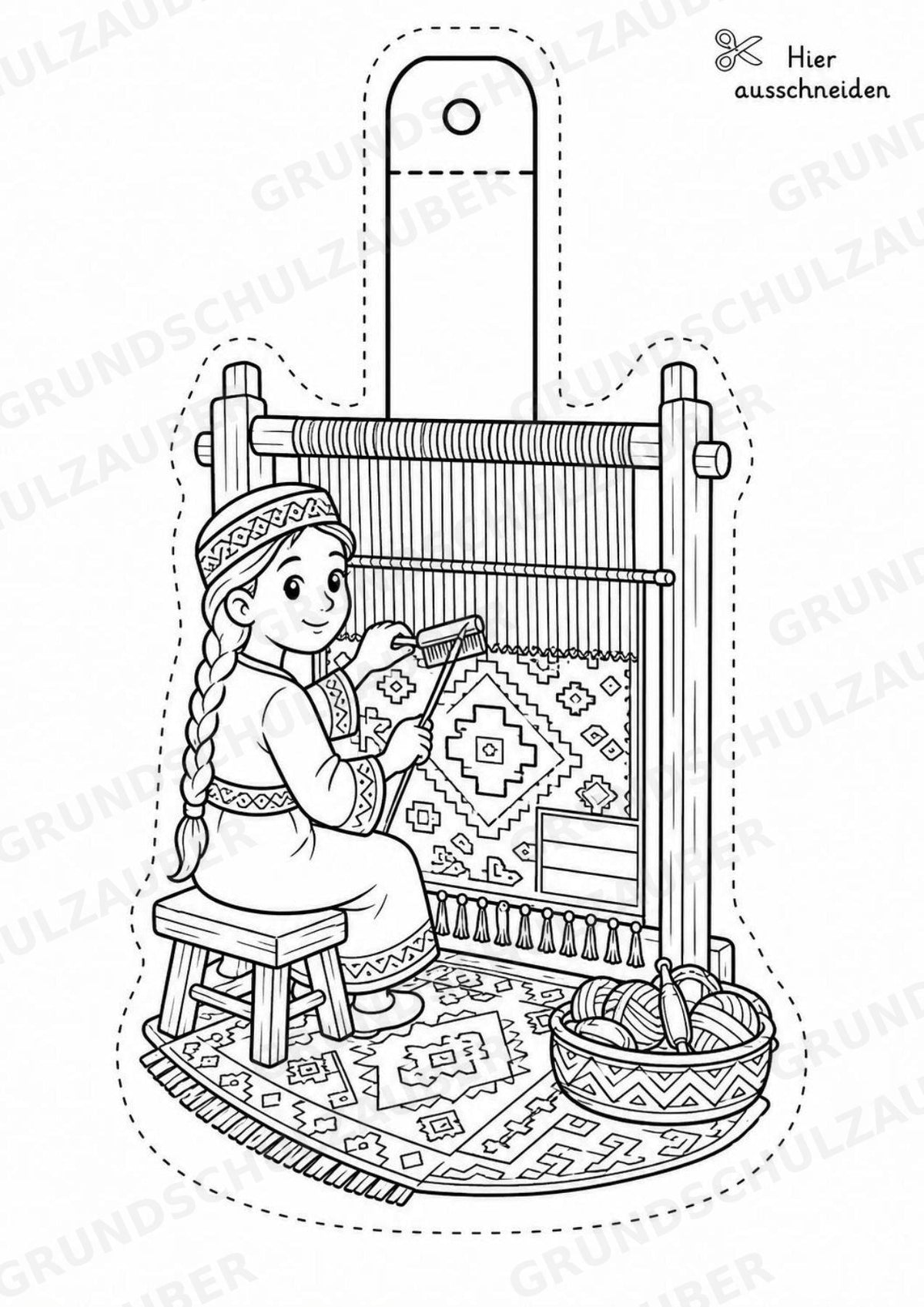 Armenien – Fensterdeko – Basteln – Ausmalbild – Ausschneiden – 15 Vorlagen – Materialseite 13