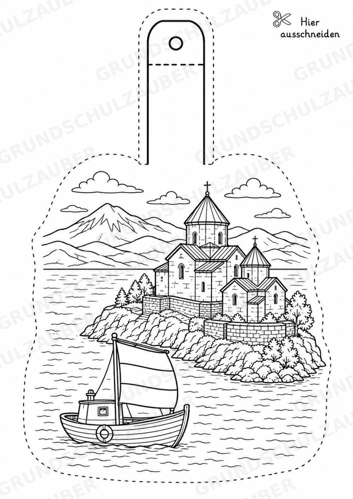 Armenien – Fensterdeko – Basteln – Ausmalbild – Ausschneiden – 15 Vorlagen – Materialseite 15