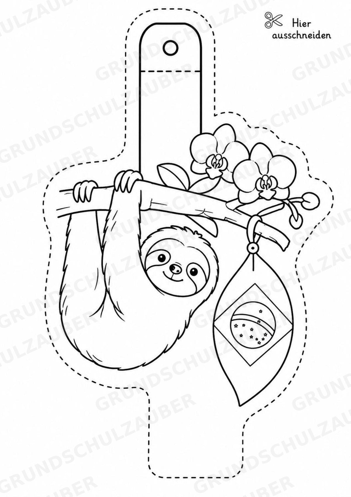Brasilien – Fensterdeko – Basteln – Ausmalbild – Ausschneiden – 15 Vorlagen – Materialseite 16