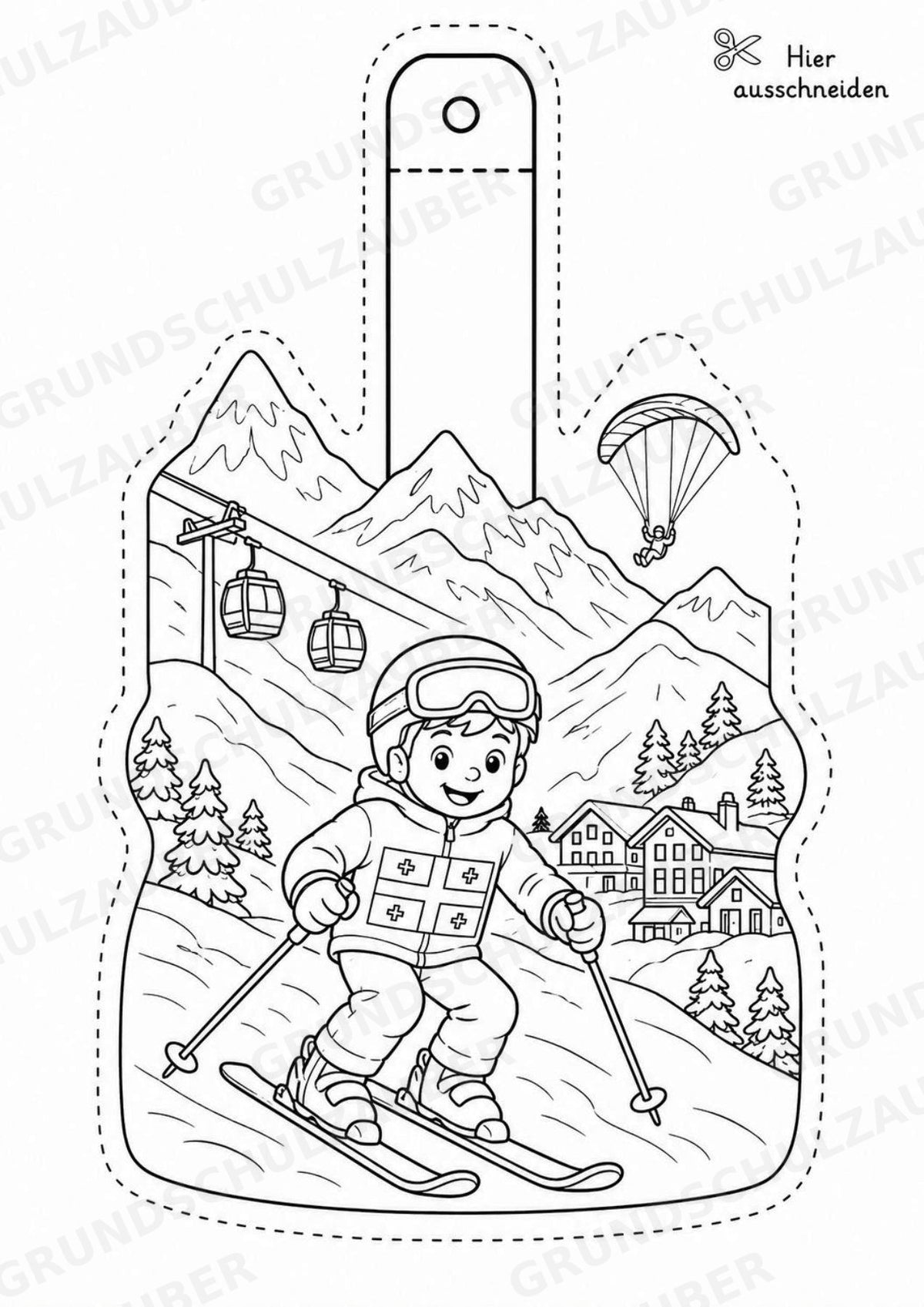 Georgien – Fensterdeko – Basteln – Ausmalbild – Ausschneiden – 15 Vorlagen – Materialseite 16