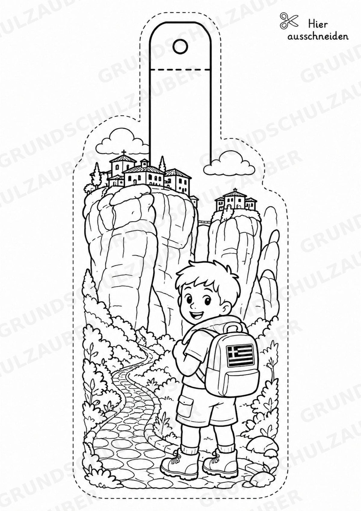 Griechenland – Fensterdeko – Basteln – Ausmalbild – Ausschneiden – 15 Vorlagen – Materialseite 9
