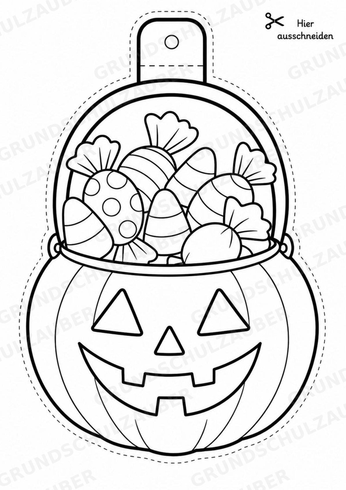 Halloween – Fensterdeko – Basteln – Ausmalbild – Ausschneiden – 15 Vorlagen – Materialseite 11