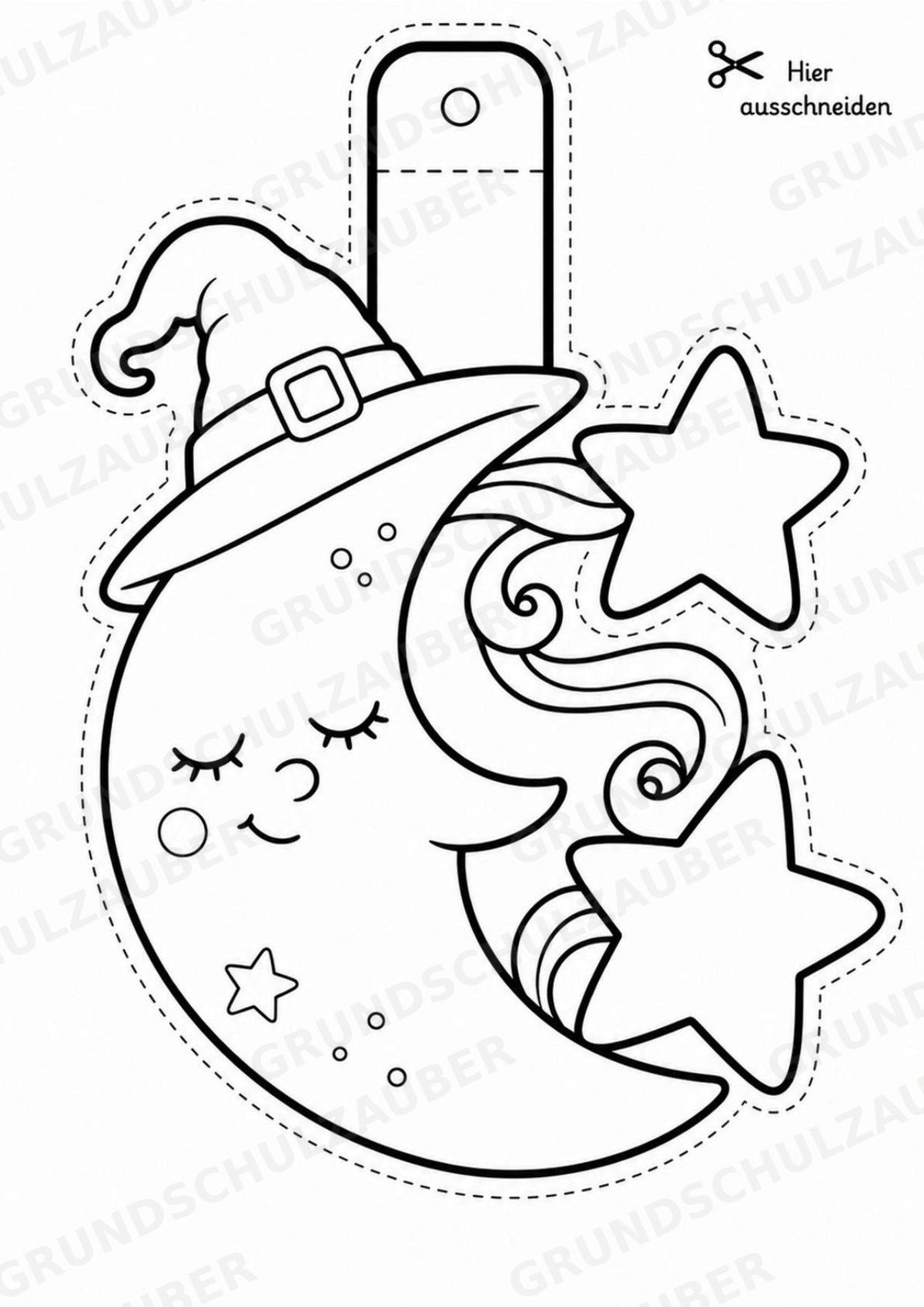 Halloween – Fensterdeko – Basteln – Ausmalbild – Ausschneiden – 15 Vorlagen – Materialseite 16