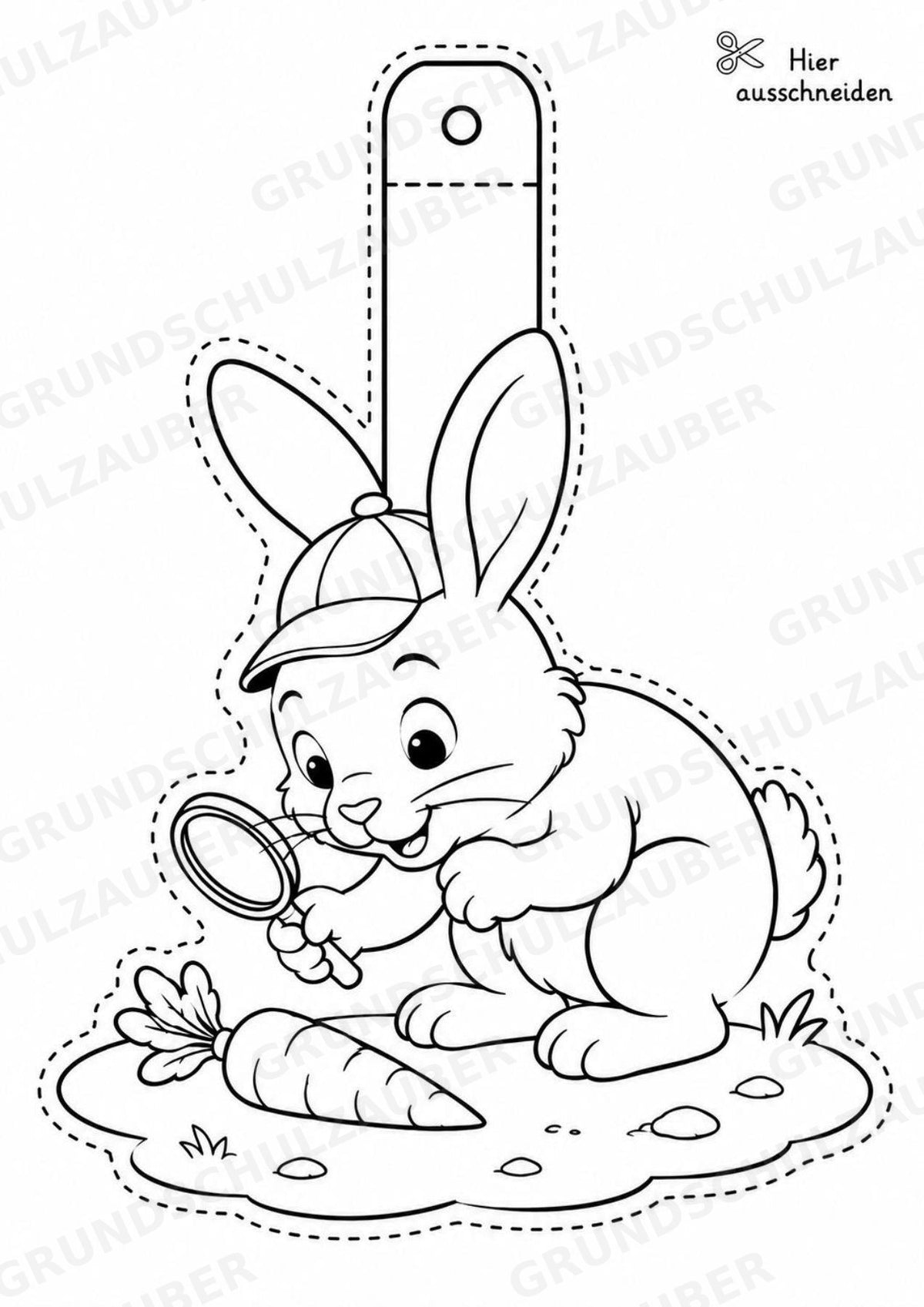 Hase – Fensterdeko – Basteln – Ausmalbild – Ausschneiden – 15 Vorlagen – Materialseite 8