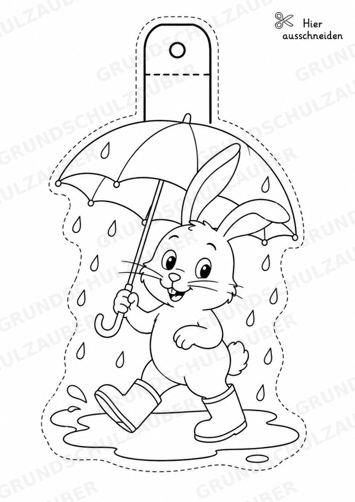 Hase – Fensterdeko – Basteln – Ausmalbild – Ausschneiden – 15 Vorlagen – Materialseite 9