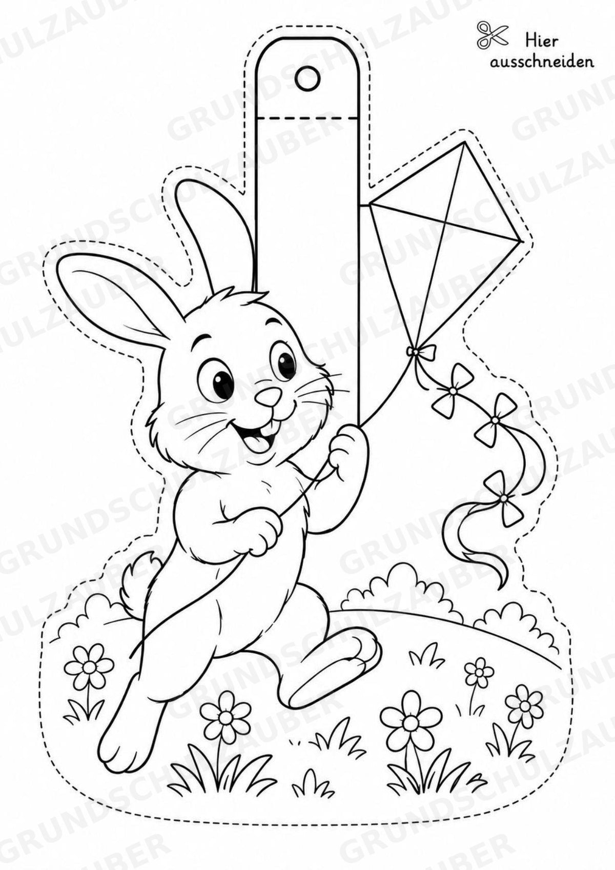 Hase – Fensterdeko – Basteln – Ausmalbild – Ausschneiden – 15 Vorlagen – Materialseite 12