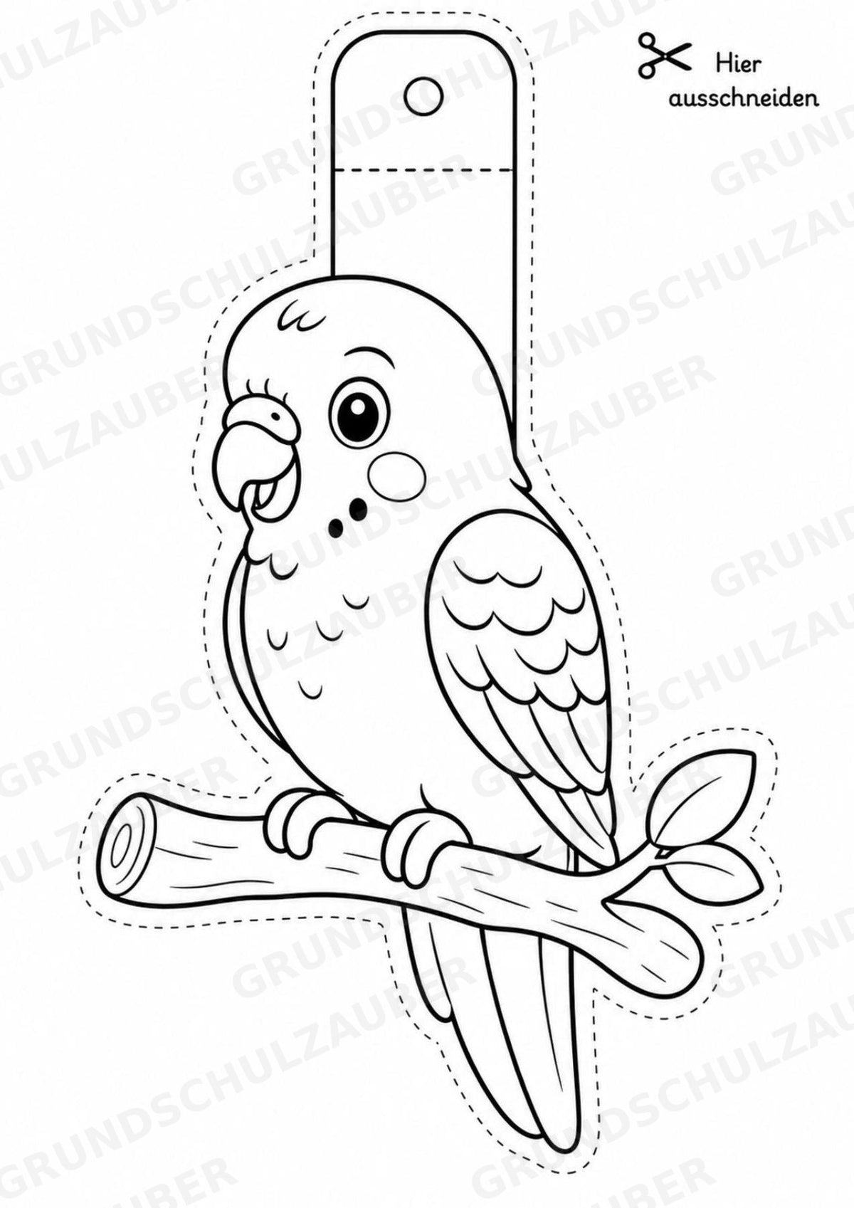 Haustiere – Fensterdeko – Basteln – Ausmalbild – Ausschneiden – 15 Vorlagen – Materialseite 7