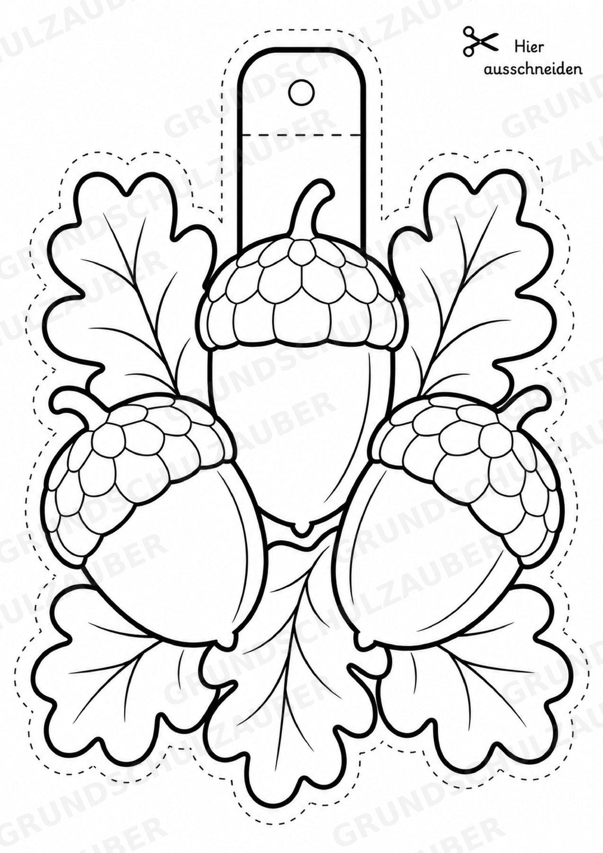 Herbst – Fensterdeko – Basteln – Ausmalbild – Ausschneiden – 15 Vorlagen – Materialseite 7