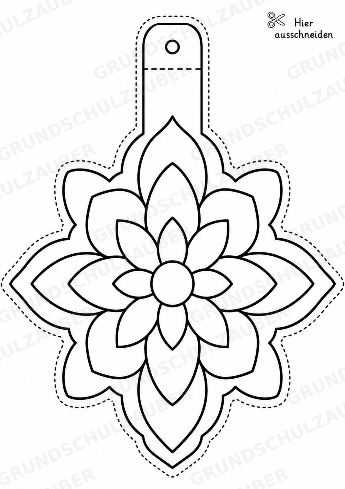 Hinduismus – Fensterdeko – Basteln – Ausmalbild – Ausschneiden – 15 Vorlagen – Materialseite 12