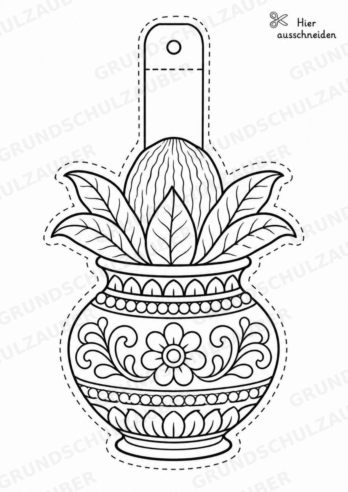 Hinduismus – Fensterdeko – Basteln – Ausmalbild – Ausschneiden – 15 Vorlagen – Materialseite 13