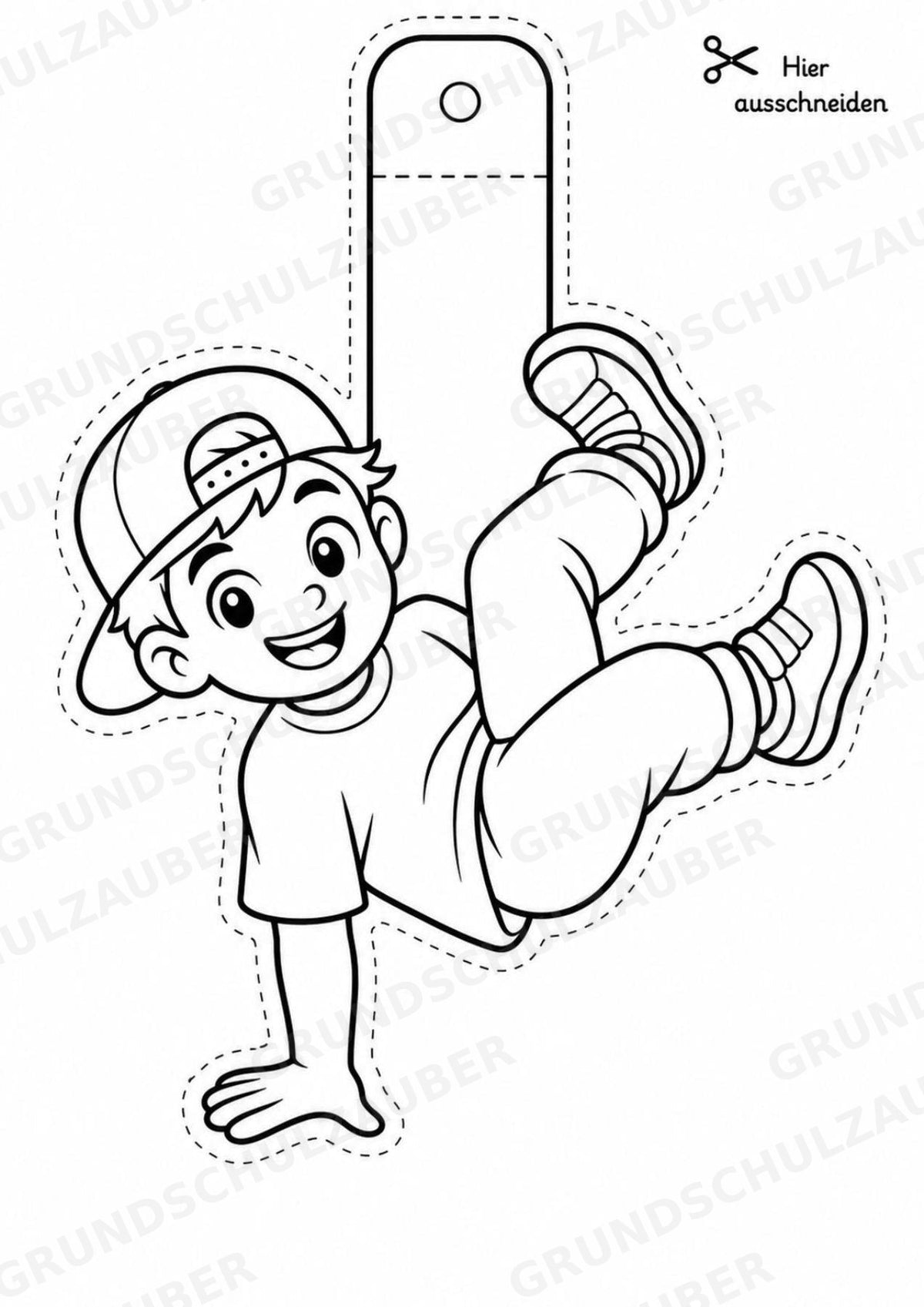 Hip Hop – Fensterdeko – Basteln – Ausmalbild – Ausschneiden – 15 Vorlagen – Materialseite 8