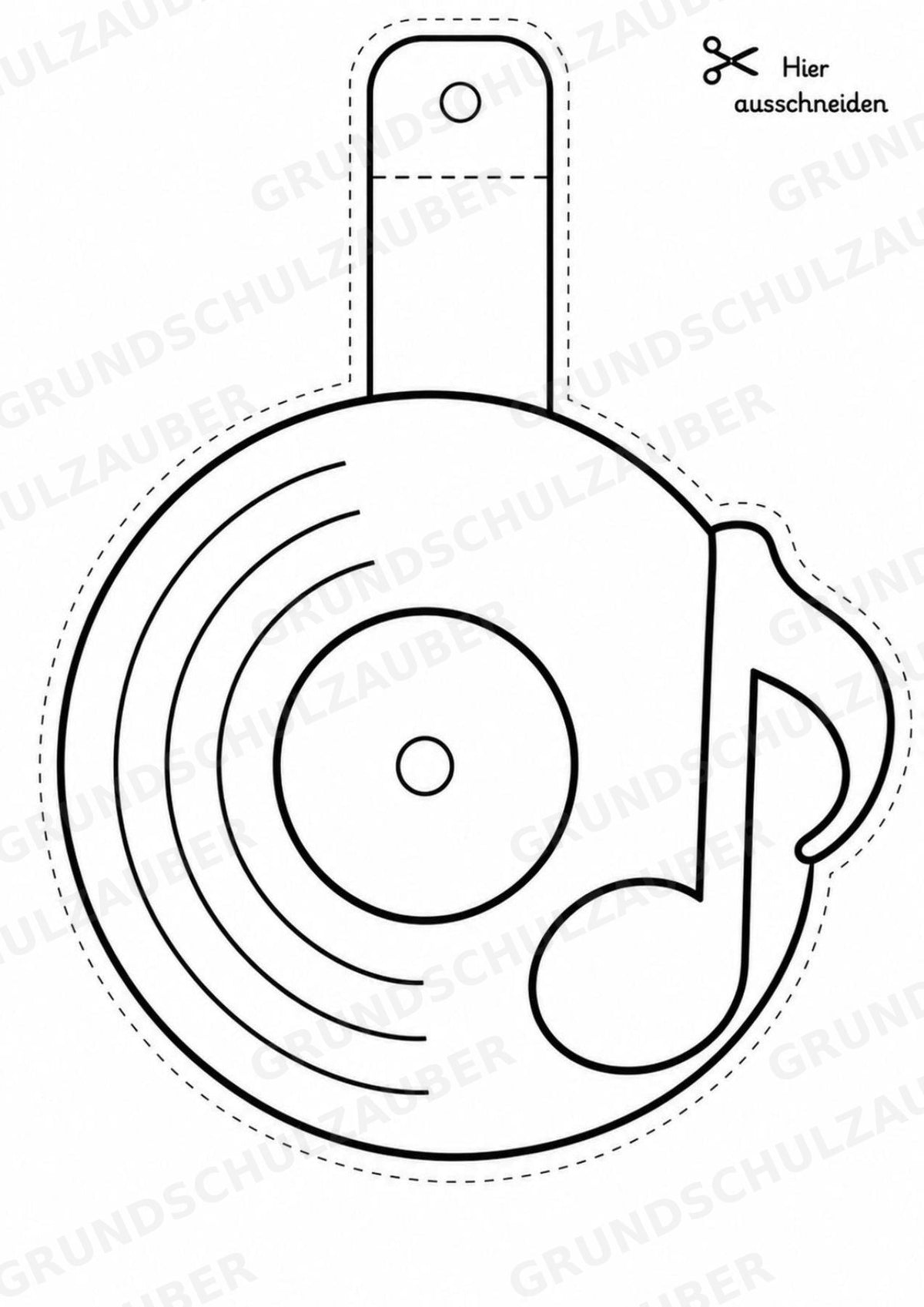 Hip Hop – Fensterdeko – Basteln – Ausmalbild – Ausschneiden – 15 Vorlagen – Materialseite 10