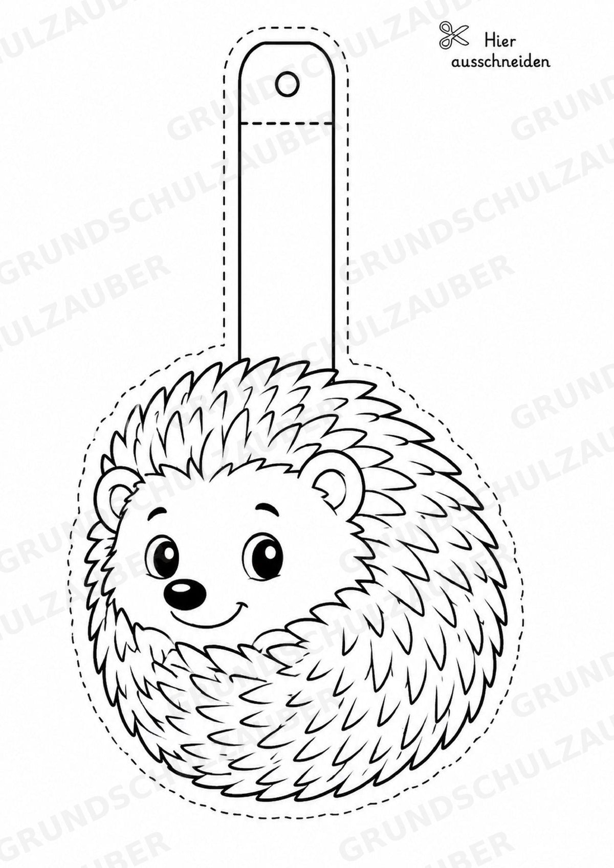 Igel – Fensterdeko – Basteln – Ausmalbild – Ausschneiden – 15 Vorlagen – Materialseite 4