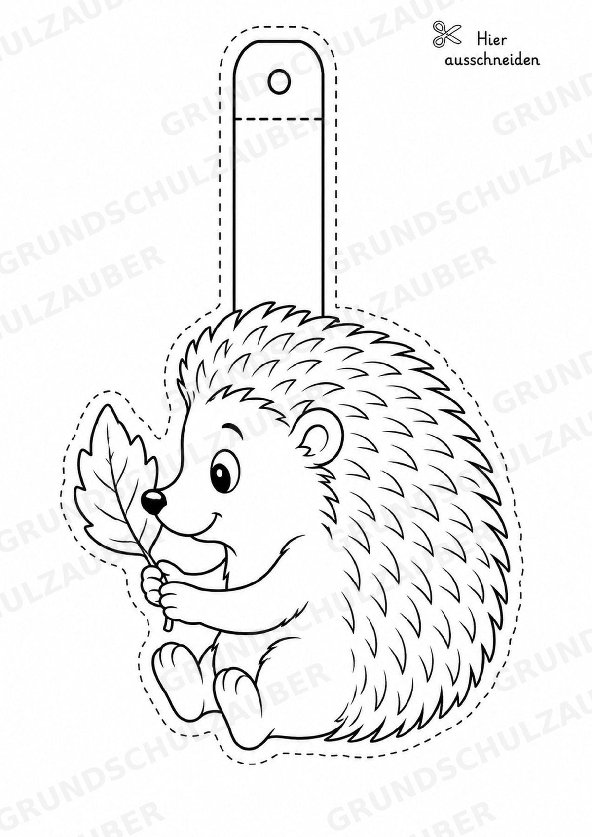 Igel – Fensterdeko – Basteln – Ausmalbild – Ausschneiden – 15 Vorlagen – Materialseite 5
