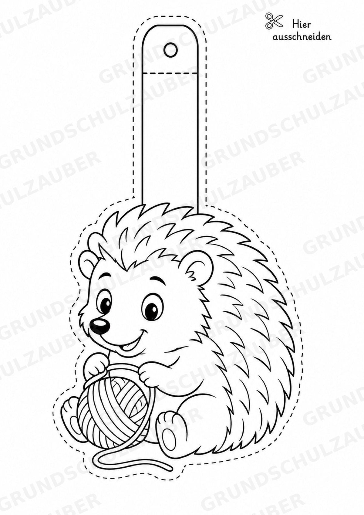 Igel – Fensterdeko – Basteln – Ausmalbild – Ausschneiden – 15 Vorlagen – Materialseite 13