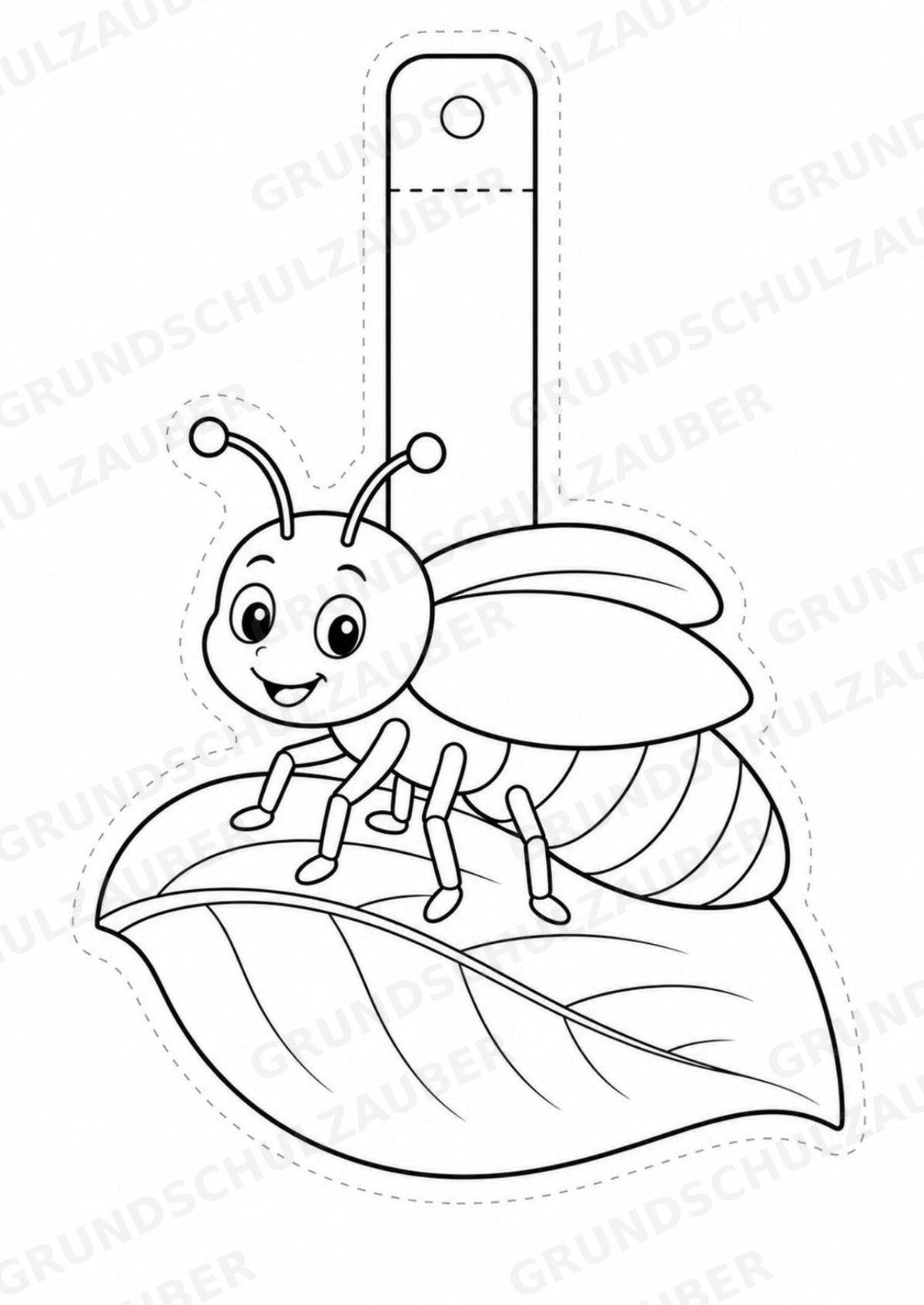 Insekten – Fensterdeko – Basteln – Ausmalbild – Ausschneiden – 15 Vorlagen – Materialseite 11