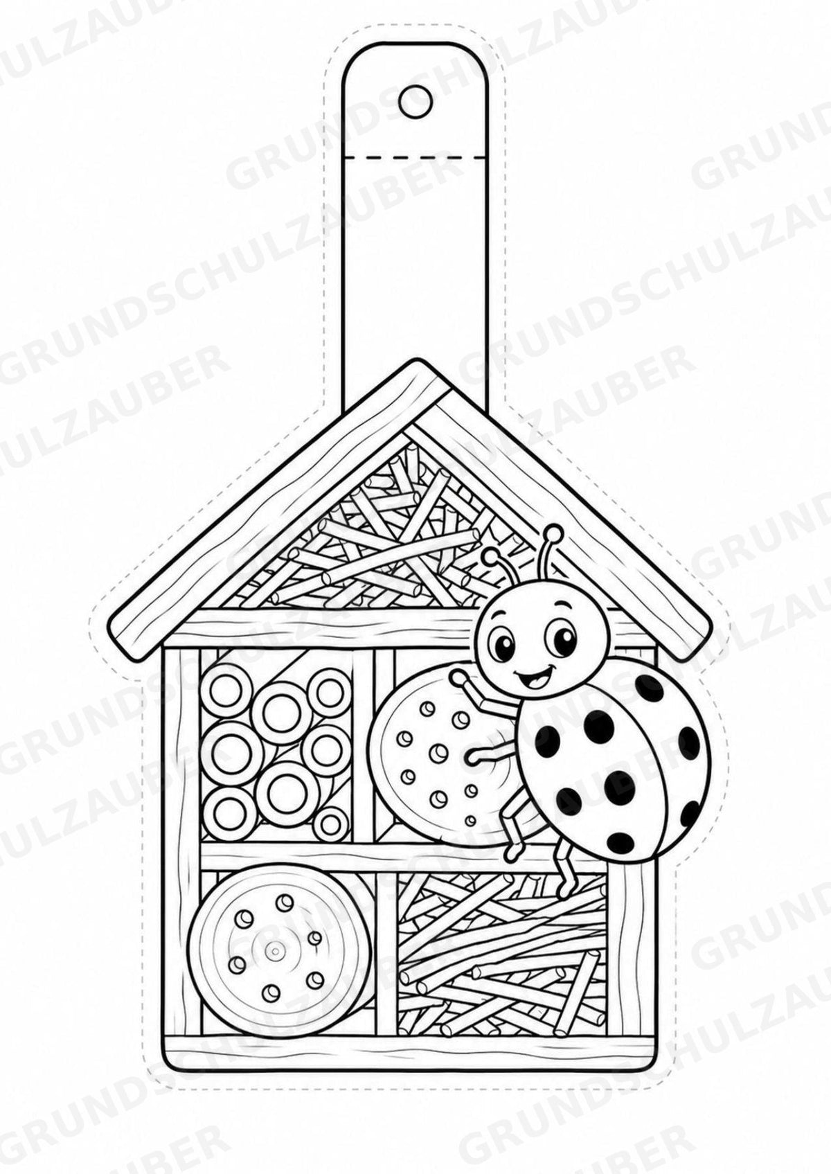 Insekten – Fensterdeko – Basteln – Ausmalbild – Ausschneiden – 15 Vorlagen – Materialseite 15