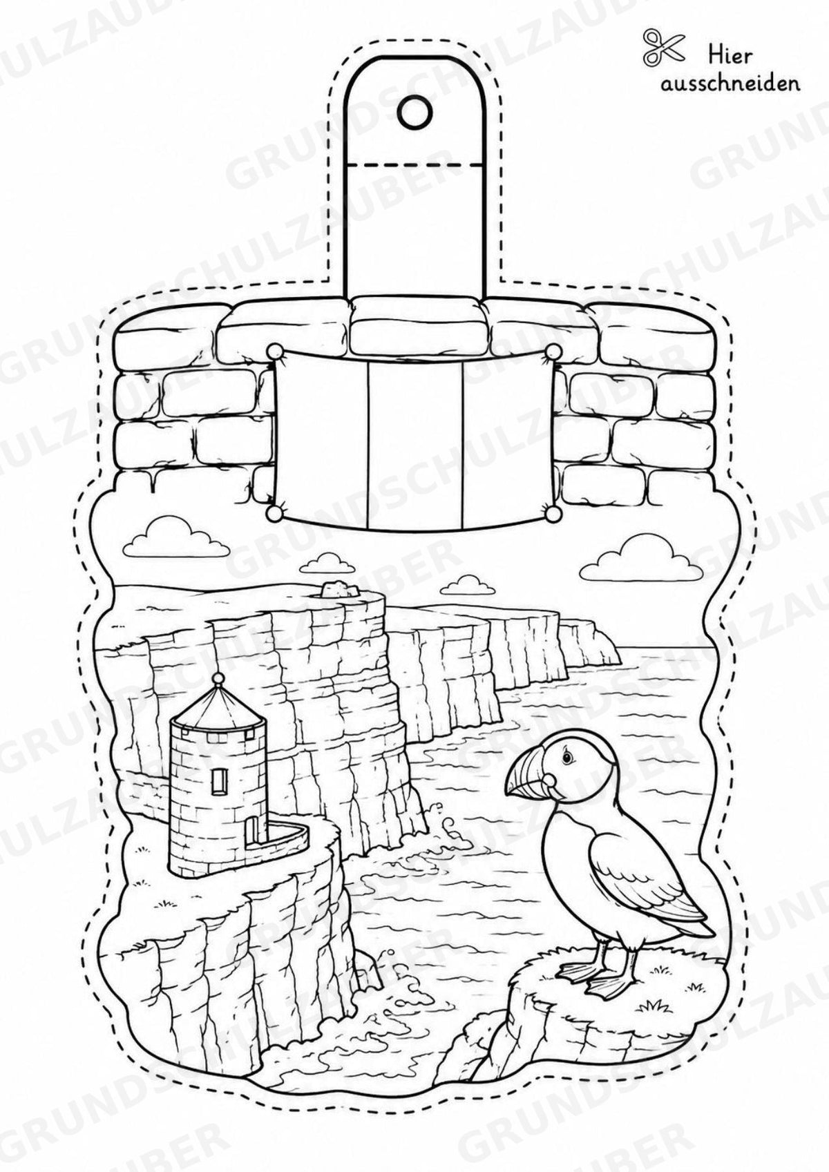 Irland – Fensterdeko – Basteln – Ausmalbild – Ausschneiden – 15 Vorlagen – Materialseite 2