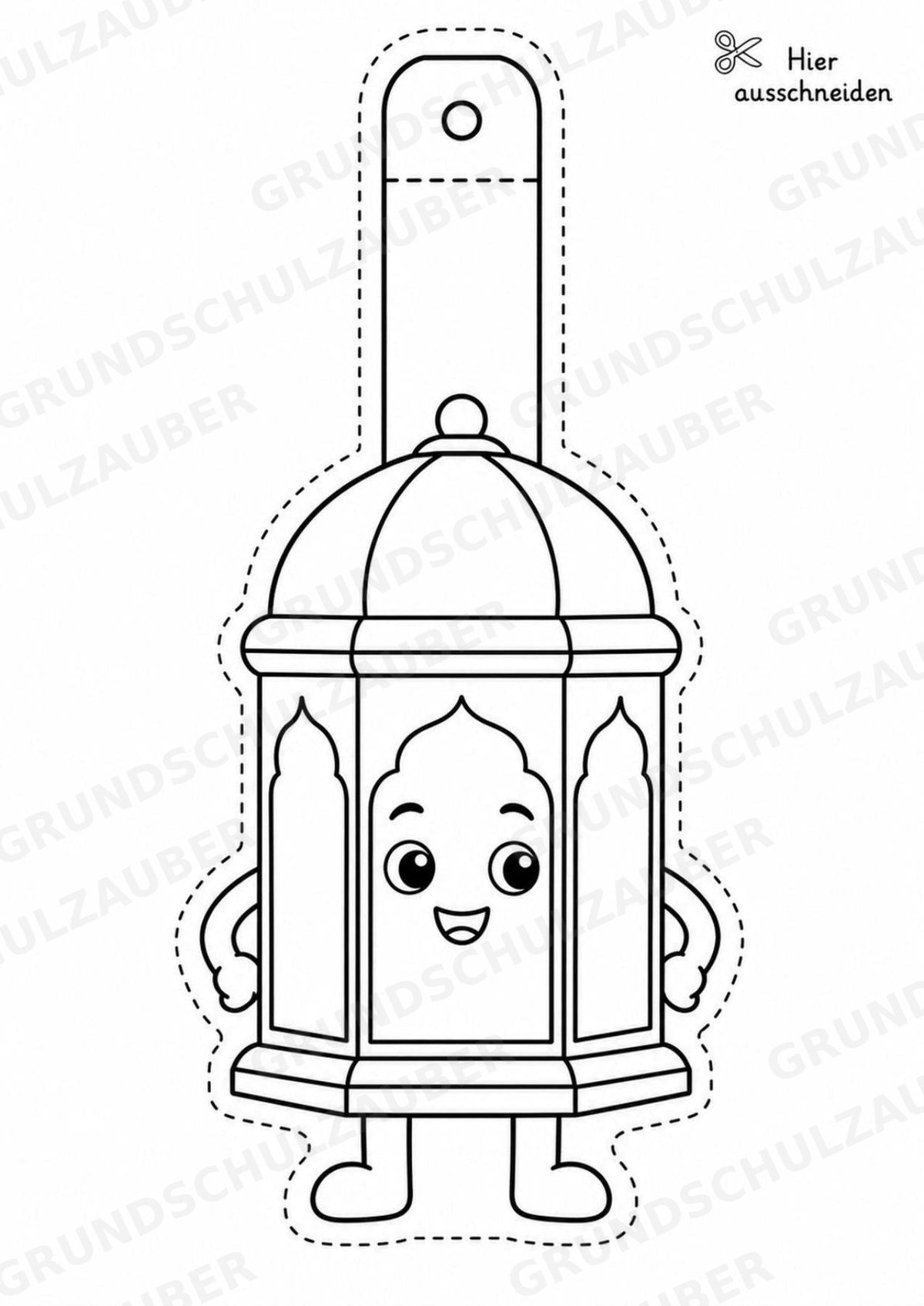 Islam – Fensterdeko – Basteln – Ausmalbild – Ausschneiden – 15 Vorlagen – Materialseite 7
