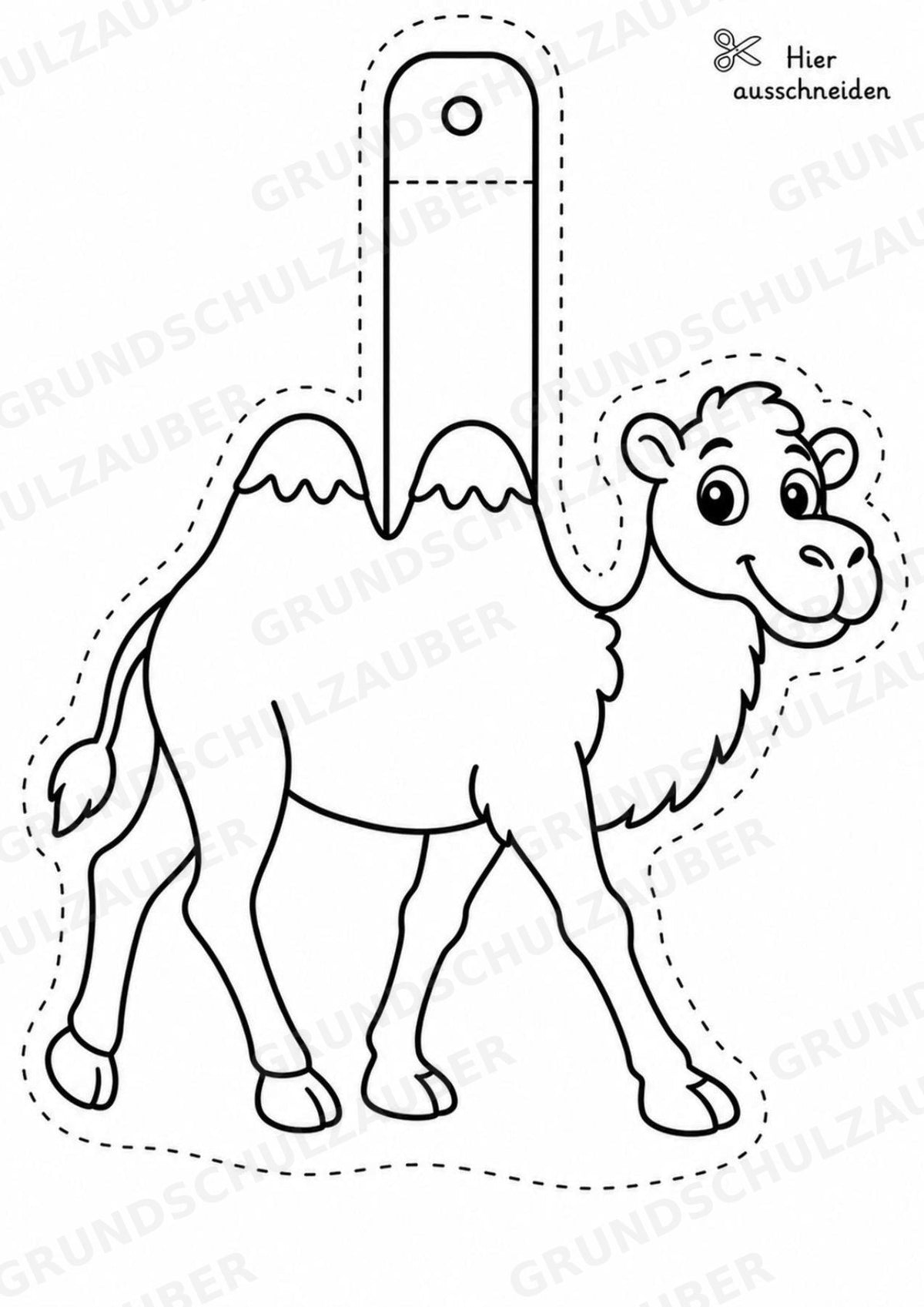 Kamel – Fensterdeko – Basteln – Ausmalbild – Ausschneiden – 15 Vorlagen – Materialseite 4