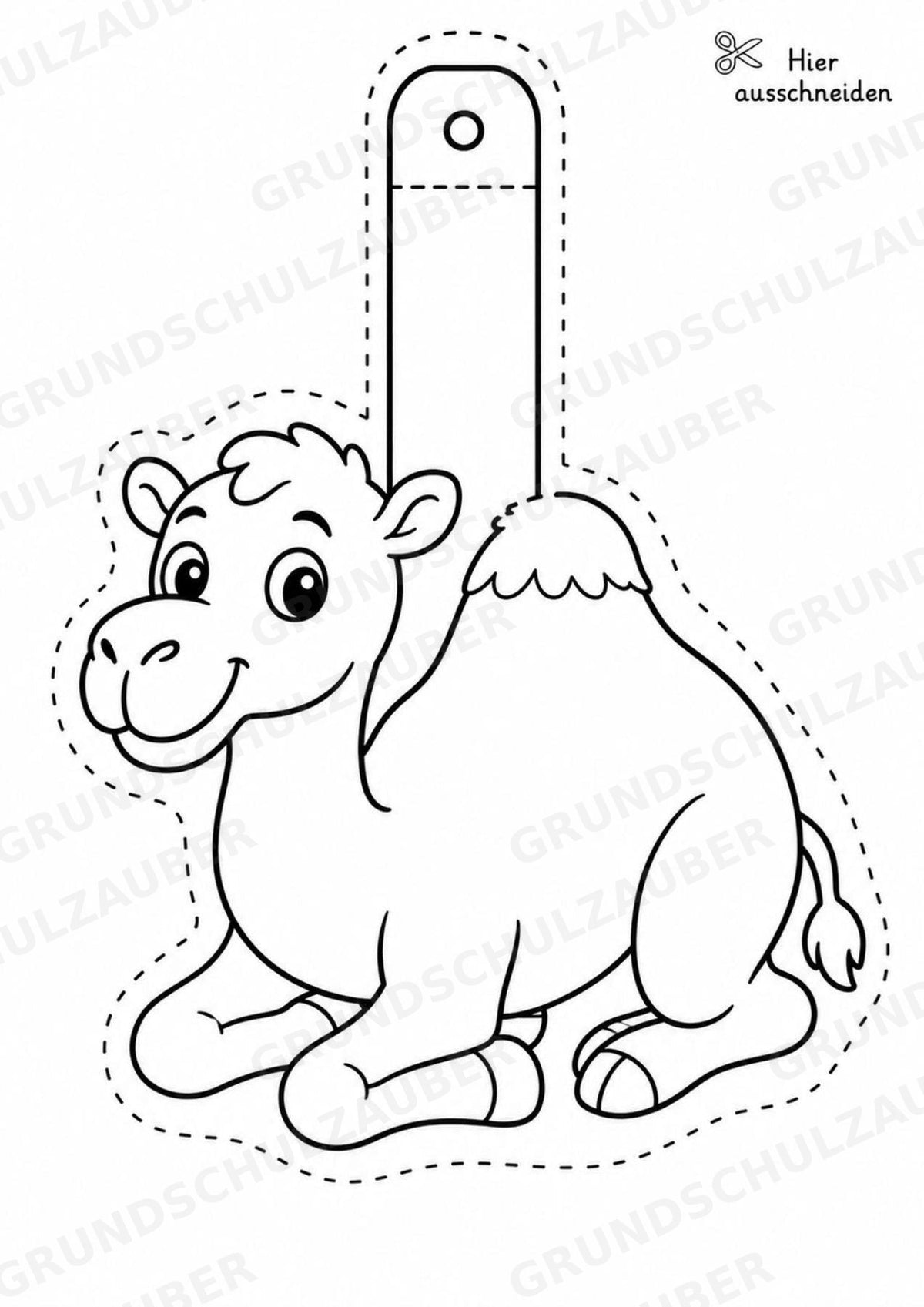 Kamel – Fensterdeko – Basteln – Ausmalbild – Ausschneiden – 15 Vorlagen – Materialseite 5