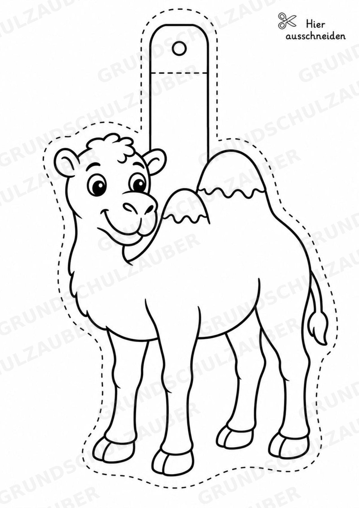 Kamel – Fensterdeko – Basteln – Ausmalbild – Ausschneiden – 15 Vorlagen – Materialseite 7