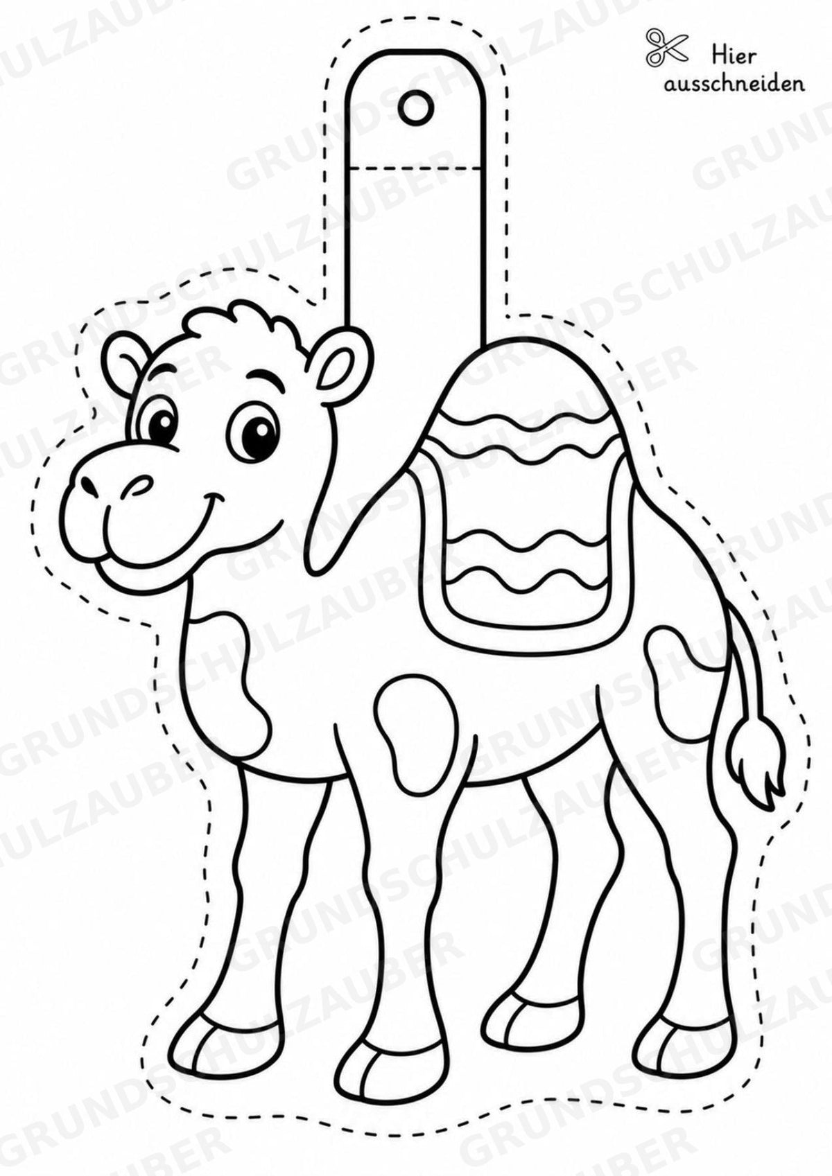 Kamel – Fensterdeko – Basteln – Ausmalbild – Ausschneiden – 15 Vorlagen – Materialseite 10