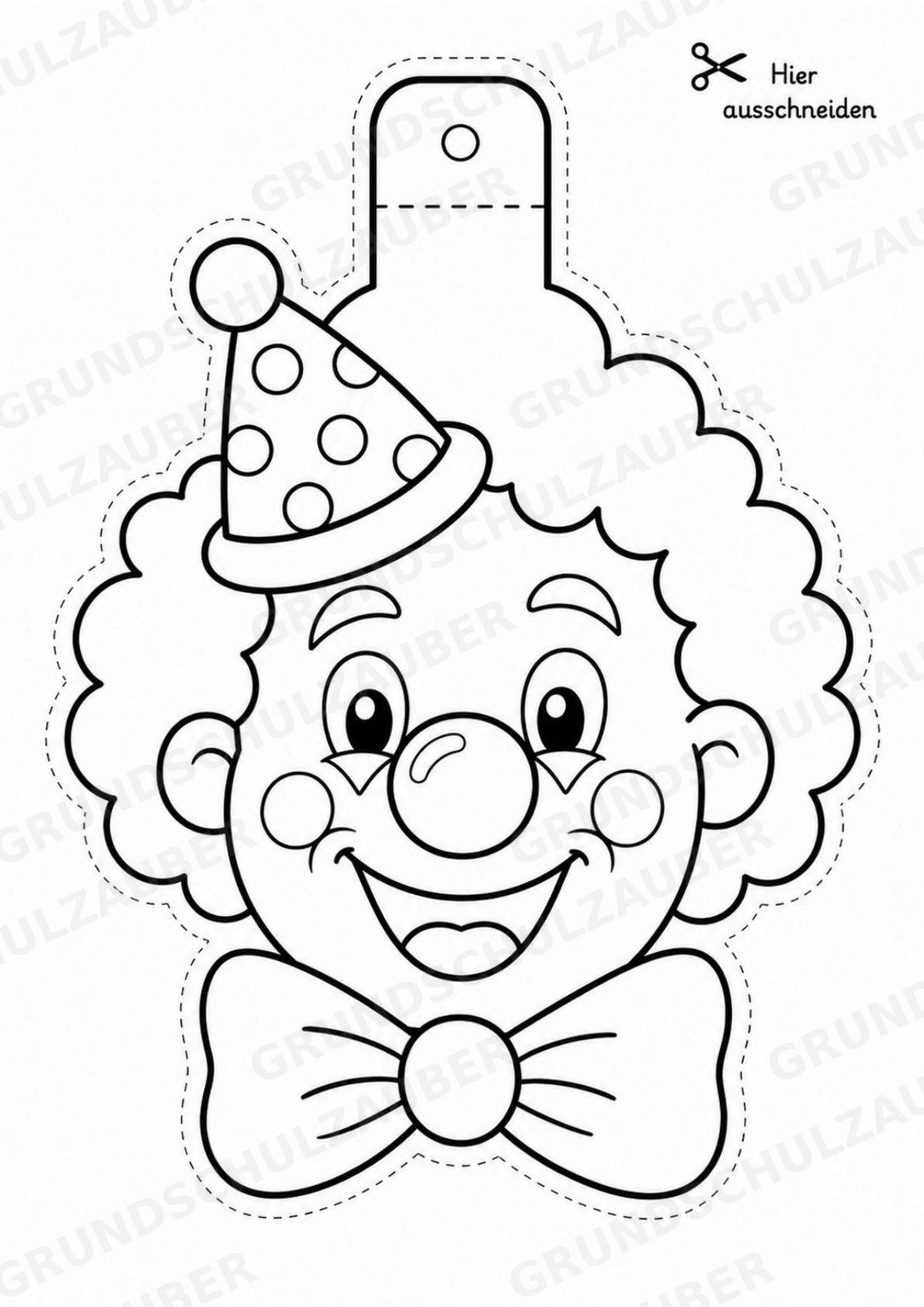 Karneval – Fensterdeko – Basteln – Ausmalbild – Ausschneiden – 15 Vorlagen – Materialseite 3