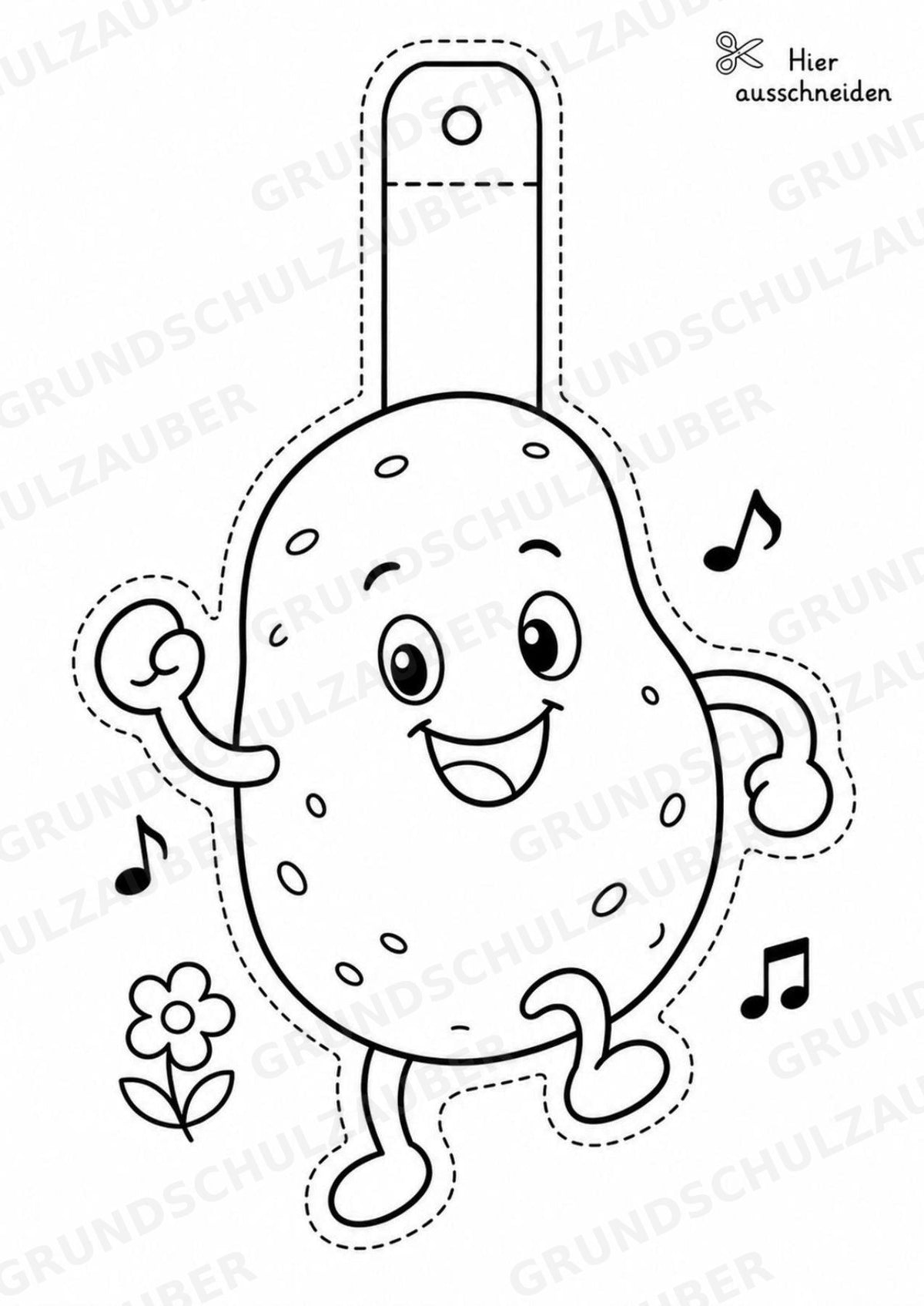 Kartoffel – Fensterdeko – Basteln – Ausmalbild – Ausschneiden – 15 Vorlagen – Materialseite 10