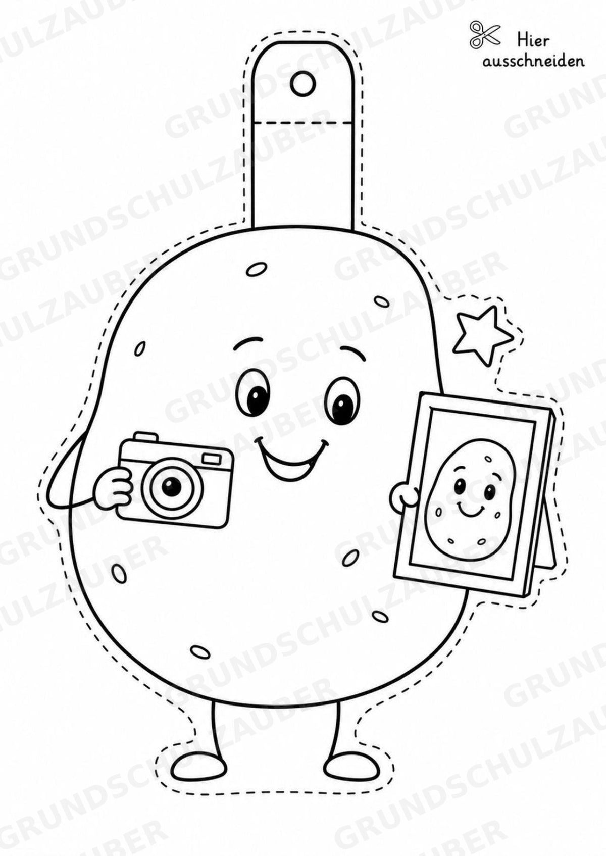 Kartoffel – Fensterdeko – Basteln – Ausmalbild – Ausschneiden – 15 Vorlagen – Materialseite 12