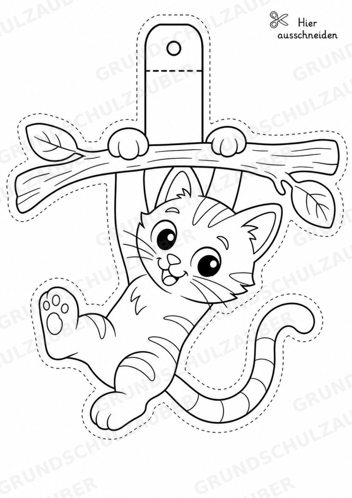 Katze – Fensterdeko – Basteln – Ausmalbild – Ausschneiden – 15 Vorlagen – Materialseite 2