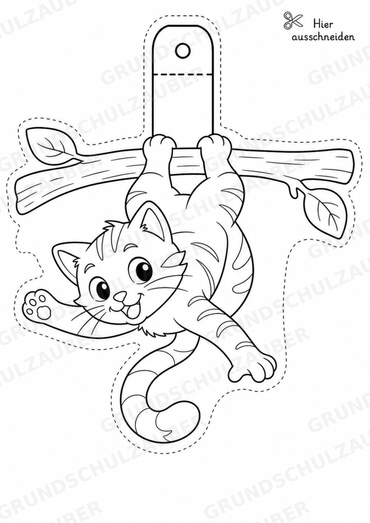 Katze – Fensterdeko – Basteln – Ausmalbild – Ausschneiden – 15 Vorlagen – Materialseite 16