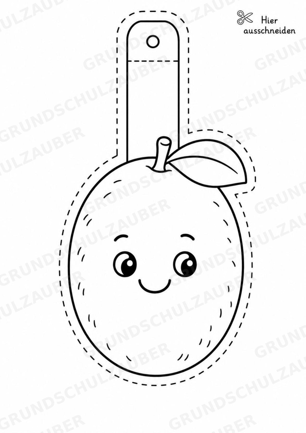 Kiwi – Fensterdeko – Basteln – Ausmalbild – Ausschneiden – 15 Vorlagen – Materialseite 3