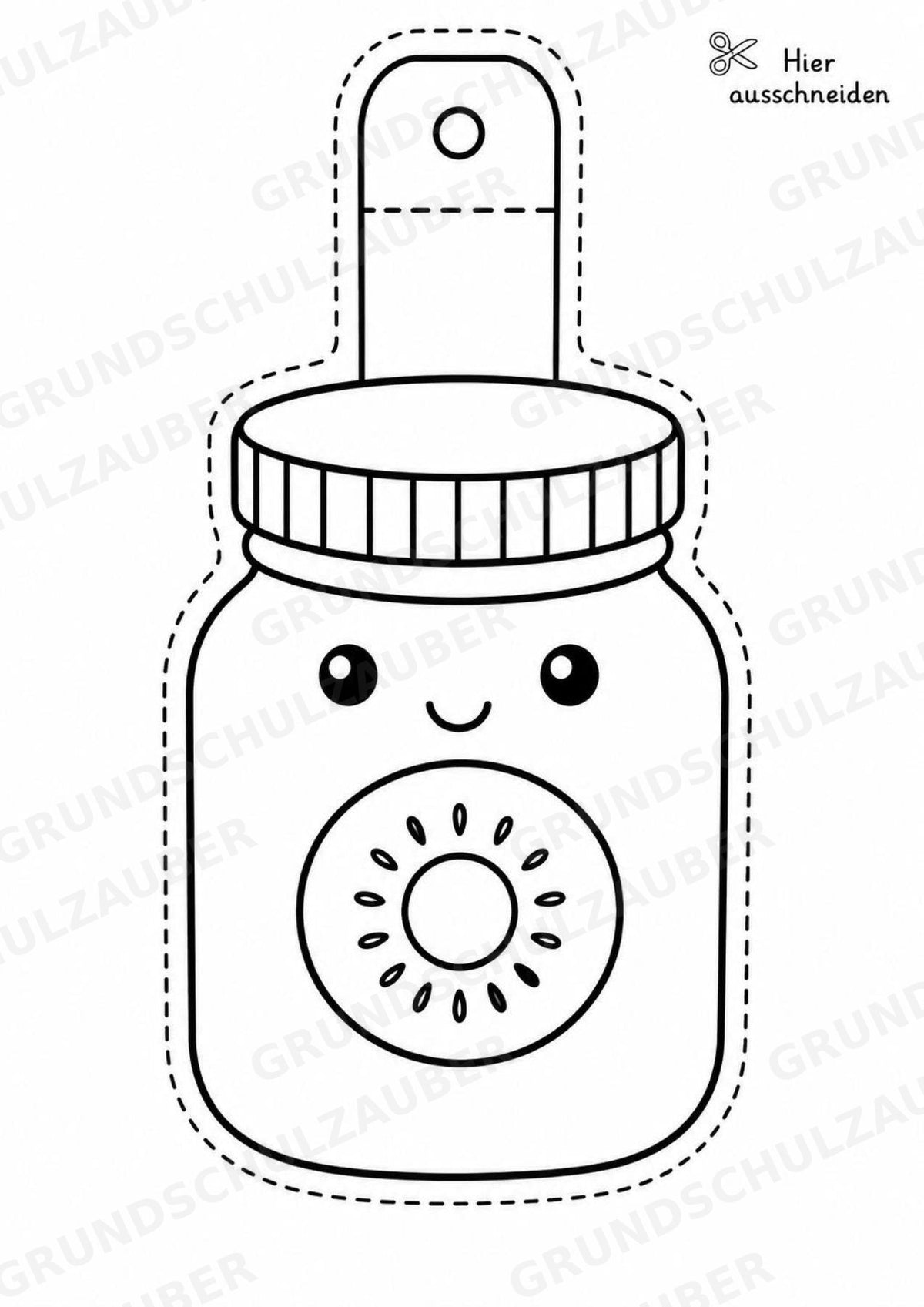 Kiwi – Fensterdeko – Basteln – Ausmalbild – Ausschneiden – 15 Vorlagen – Materialseite 11