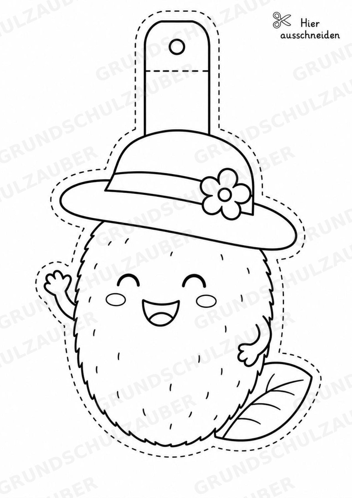 Kiwi – Fensterdeko – Basteln – Ausmalbild – Ausschneiden – 15 Vorlagen – Materialseite 15