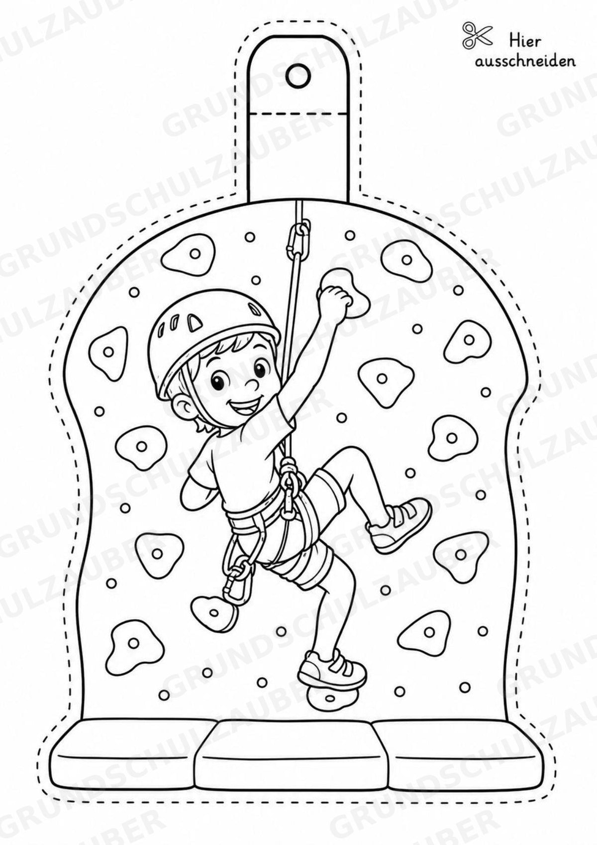 Klettern – Fensterdeko – Basteln – Ausmalbild – Ausschneiden – 15 Vorlagen – Materialseite 3