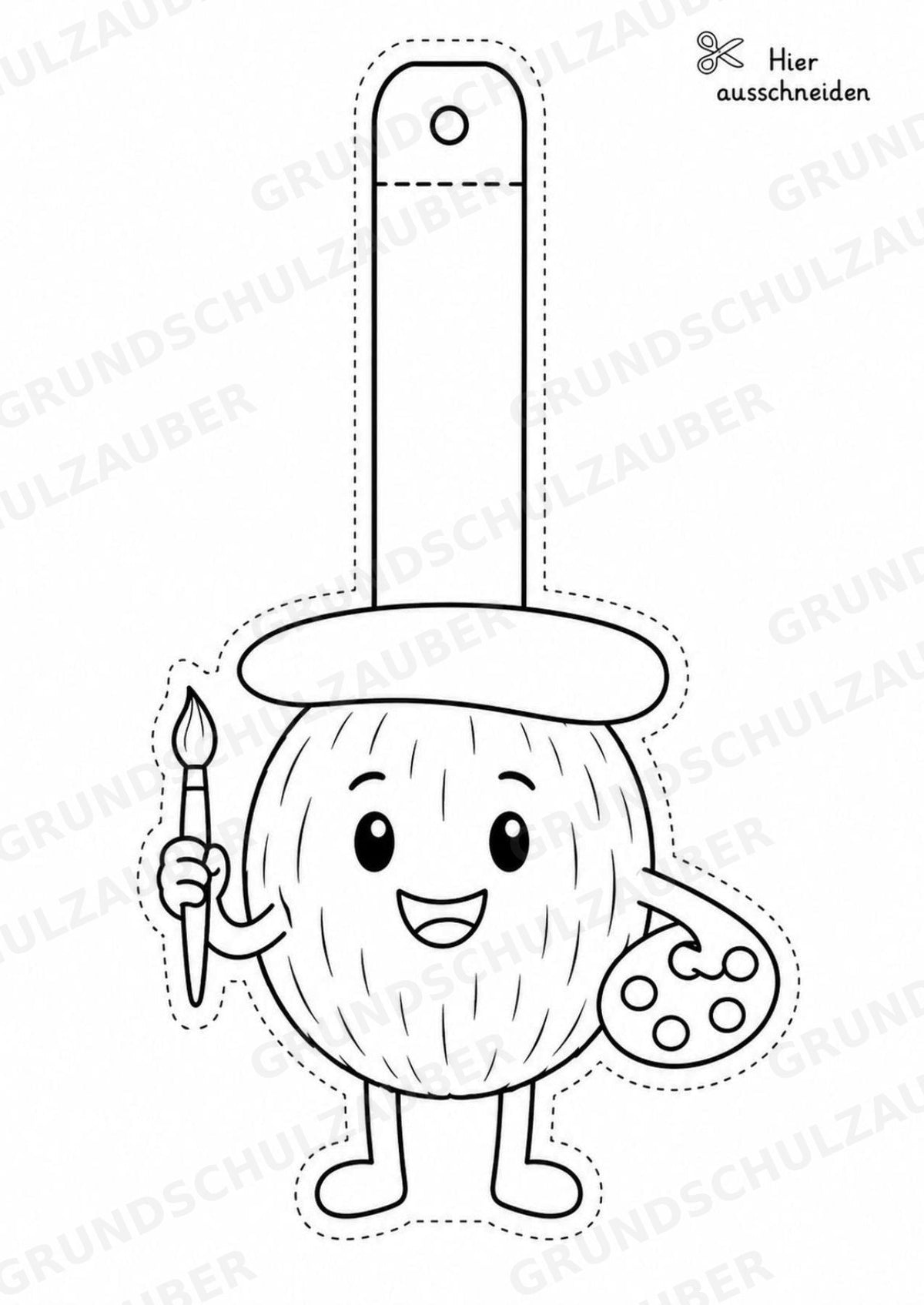 Kokosnuss – Fensterdeko – Basteln – Ausmalbild – Ausschneiden – 15 Vorlagen – Materialseite 11