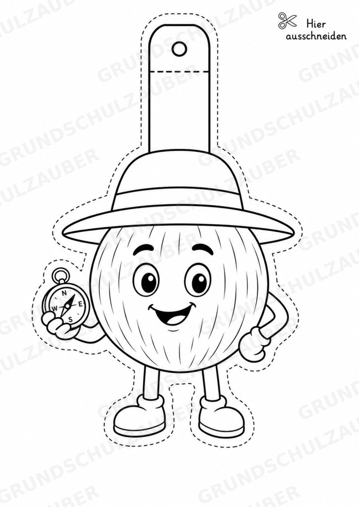 Kokosnuss – Fensterdeko – Basteln – Ausmalbild – Ausschneiden – 15 Vorlagen – Materialseite 16
