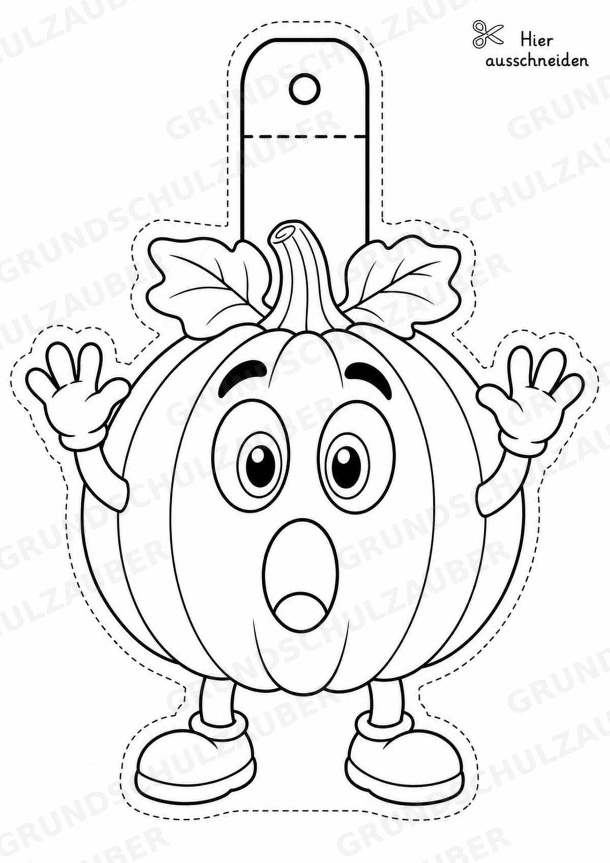 Kürbis – Fensterdeko – Basteln – Ausmalbild – Ausschneiden – 15 Vorlagen – Materialseite 3
