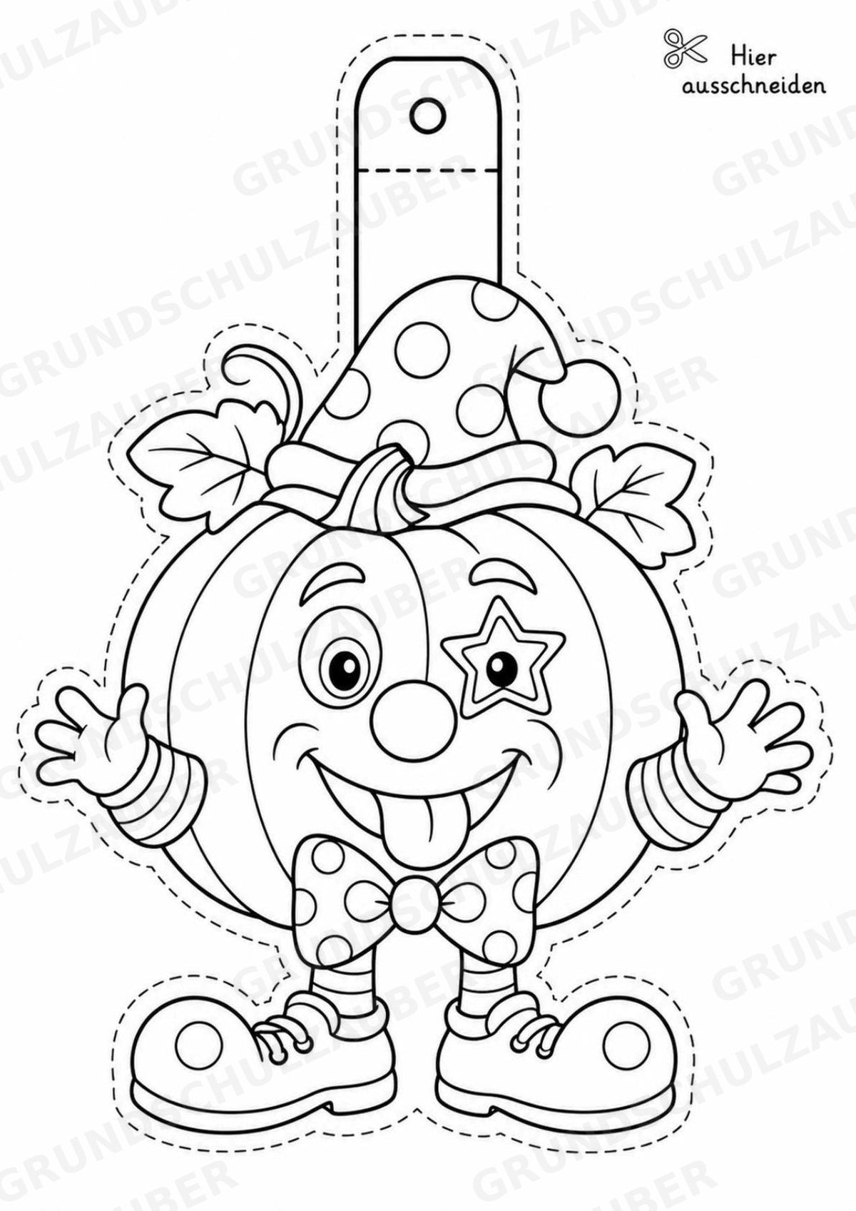 Kürbis – Fensterdeko – Basteln – Ausmalbild – Ausschneiden – 15 Vorlagen – Materialseite 13