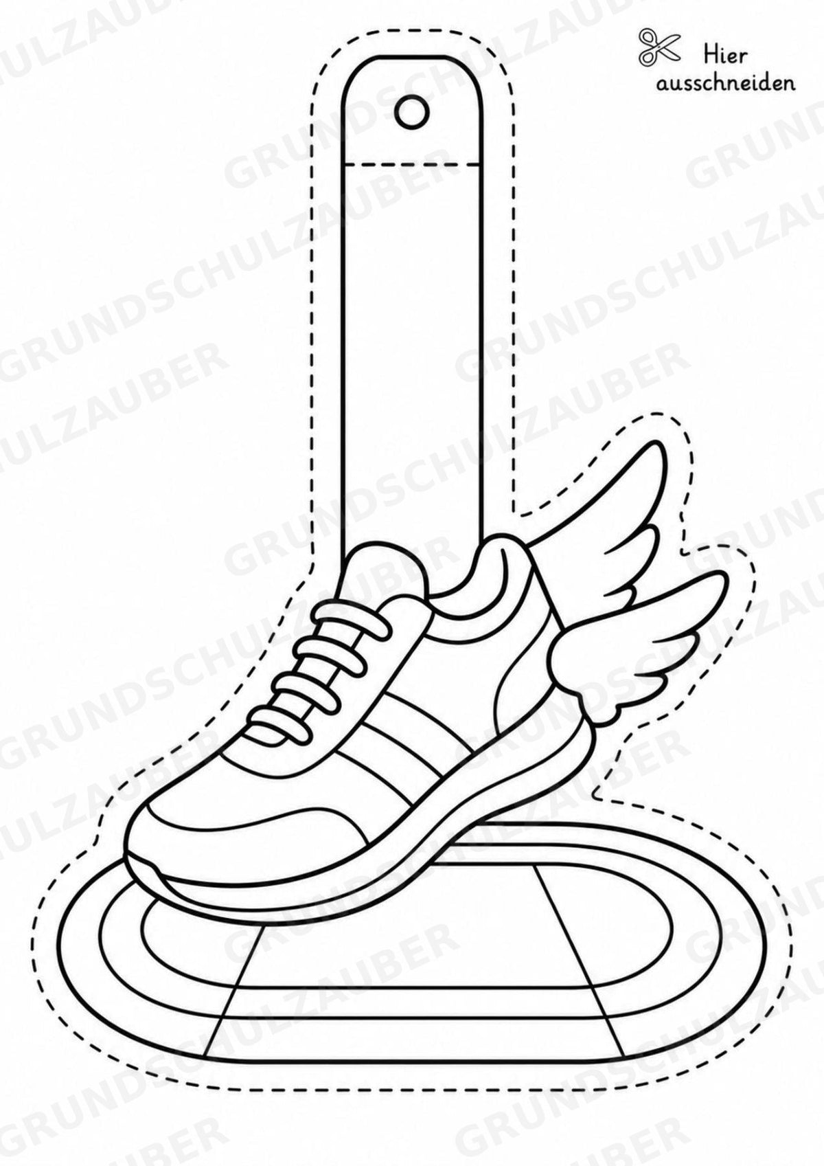 Leichtathletik – Fensterdeko – Basteln – Ausmalbild – Ausschneiden – 15 Vorlagen – Materialseite 2